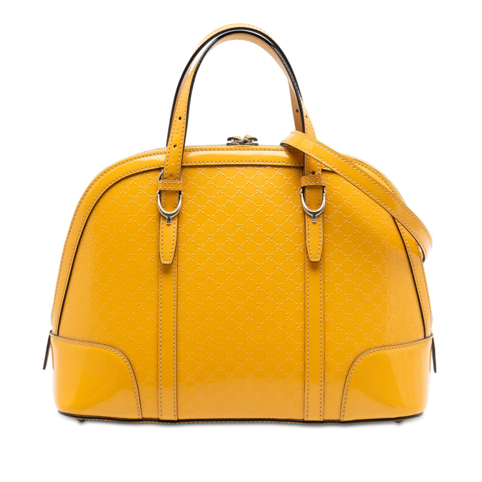 Gucci Microguccissima Patent Leather Yellow Nice Dome Small Satchel Bag (1 of 7)
