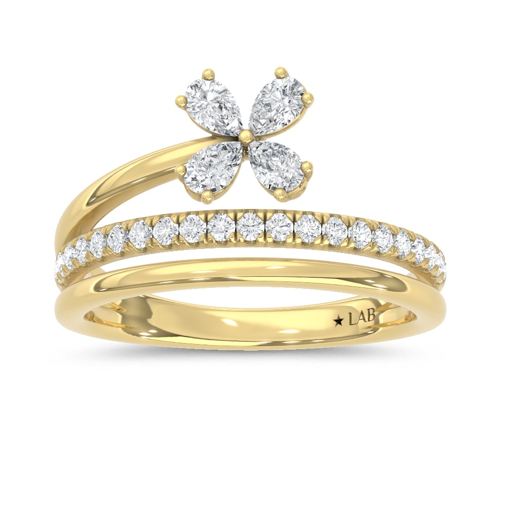 14K Yellow Gold Lab Grown Diamond 1/2 Ct.Tw. Fashion Ring: 14K Yellow Gold Lab Grown Diamond 1/2 Ct.Tw. Fashion Ring This elegant 14K Yellow Gold fashion ring features lab grown diamonds totaling 1/2 Ct.Tw., blending timeless charm with sparkle. 14k Yellow Go