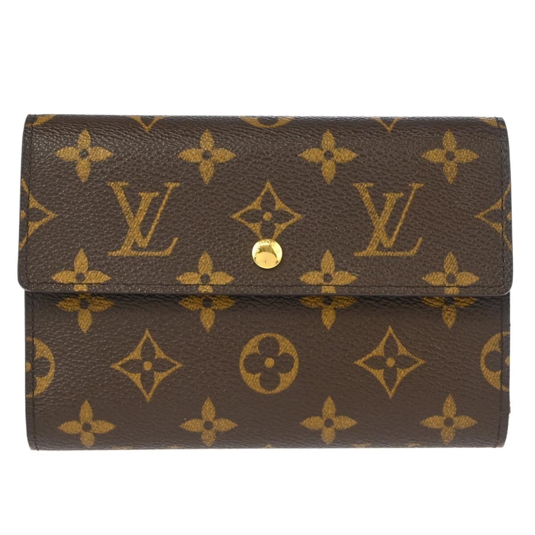 Louis Vuitton Monogram Porte Tresor Wallet M61202 Folding Design: Louis Vuitton Monogram Porte Tresor Wallet M61202 Folding Design Introducing the Louis Vuitton Monogram Porte Tresor Etui Papier Wallet, a stylish and functional accessory crafted from high-quality Mo
