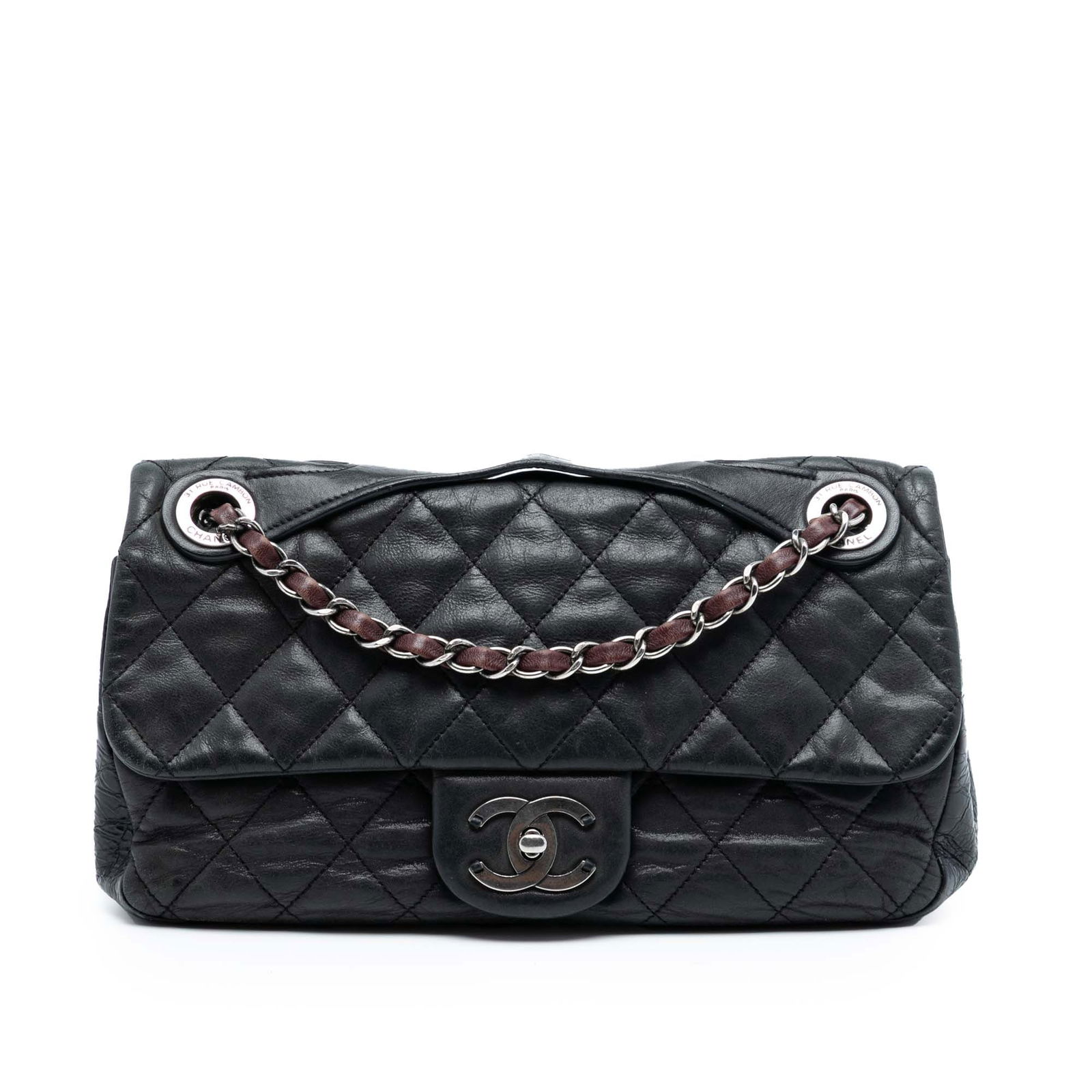 Black Quilted Leather Medium In The Mix Flap Bag by Chanel (1 of 7)