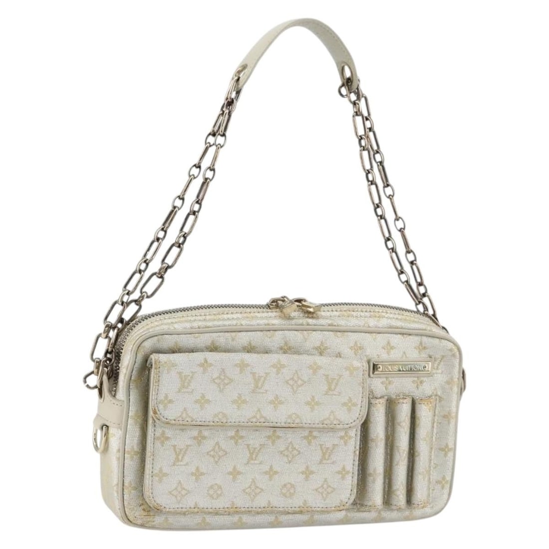 Louis Vuitton Mini Lin McKenna Canvas Shoulder Bag Silver 22x13x4.5cm (1 of 18)