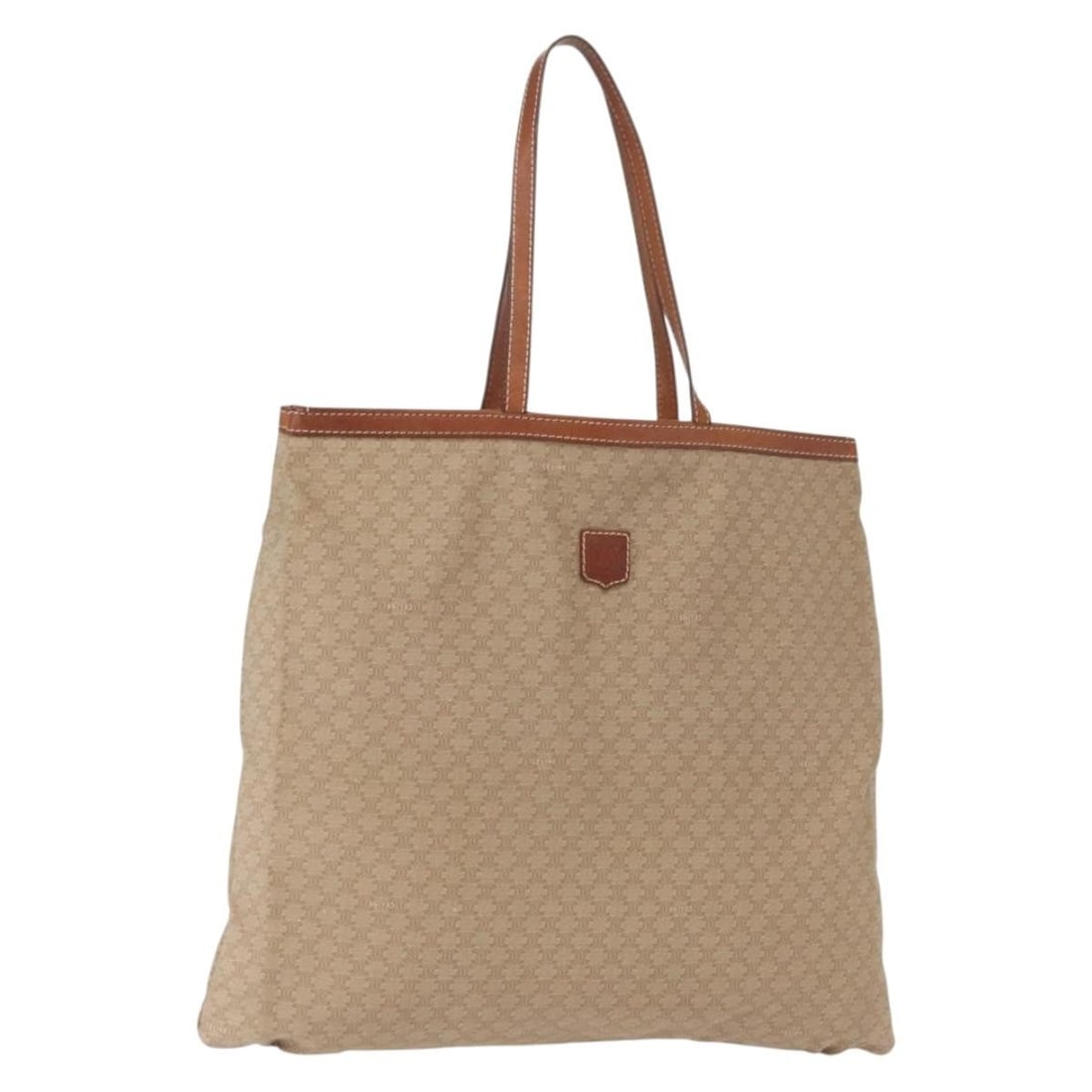 Celine Macadam Vintage Canvas Tote Bag Beige Italy: Celine Macadam Vintage Canvas Tote Bag Beige Italy This Celine Vintage Macadam tote bag is crafted from beige canvas and designed for women. The bag displays signs of previous use, including surface r
