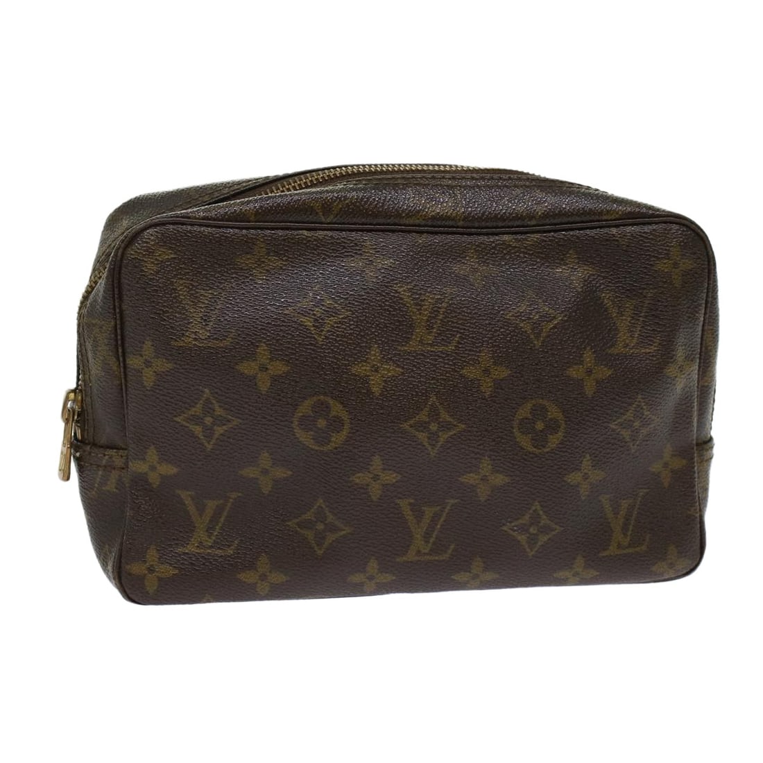 Louis Vuitton Monogram Canvas Trousse Toilette Cosmetic Pouch: Louis Vuitton Monogram Canvas Trousse Toilette Cosmetic Pouch This Louis Vuitton Trousse Toilette is crafted from the signature Monogram canvas in brown and designed for women. The pouch features a sp