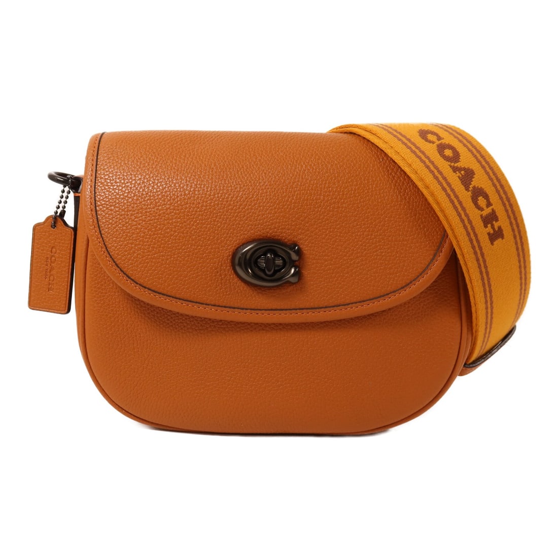 Coach E2272 Orange Calfskin Leather Shoulder Bag from United States: Coach E2272 Orange Calfskin Leather Shoulder Bag from United States This COACH shoulder bag features durable orange calfskin leather with a classic and versatile design. Made in the United States, it