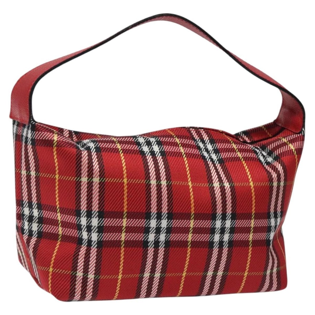 Burberry Nova Check Red Nylon Hand Bag Authentic 118031 (1 of 18)