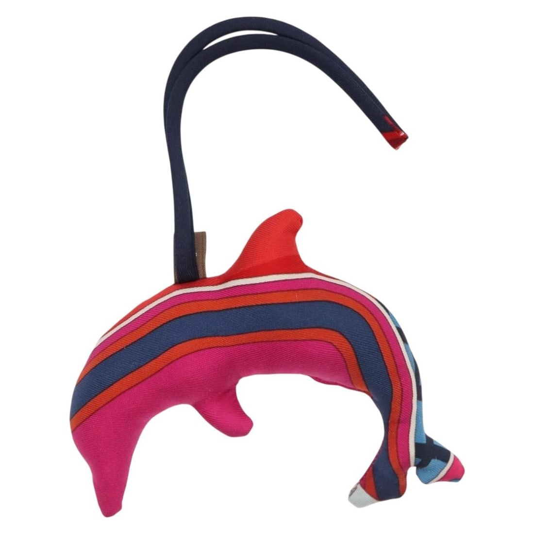 Hermes Silk Petit H Dolphin Charm Purple 10.5cm: Hermes Silk Petit H Dolphin Charm Purple 10.5cm Hermes Petit H Dolphin bag charm crafted from silk in purple color. Designed for female use, this charm measures 10.5 cm in length and originates from F