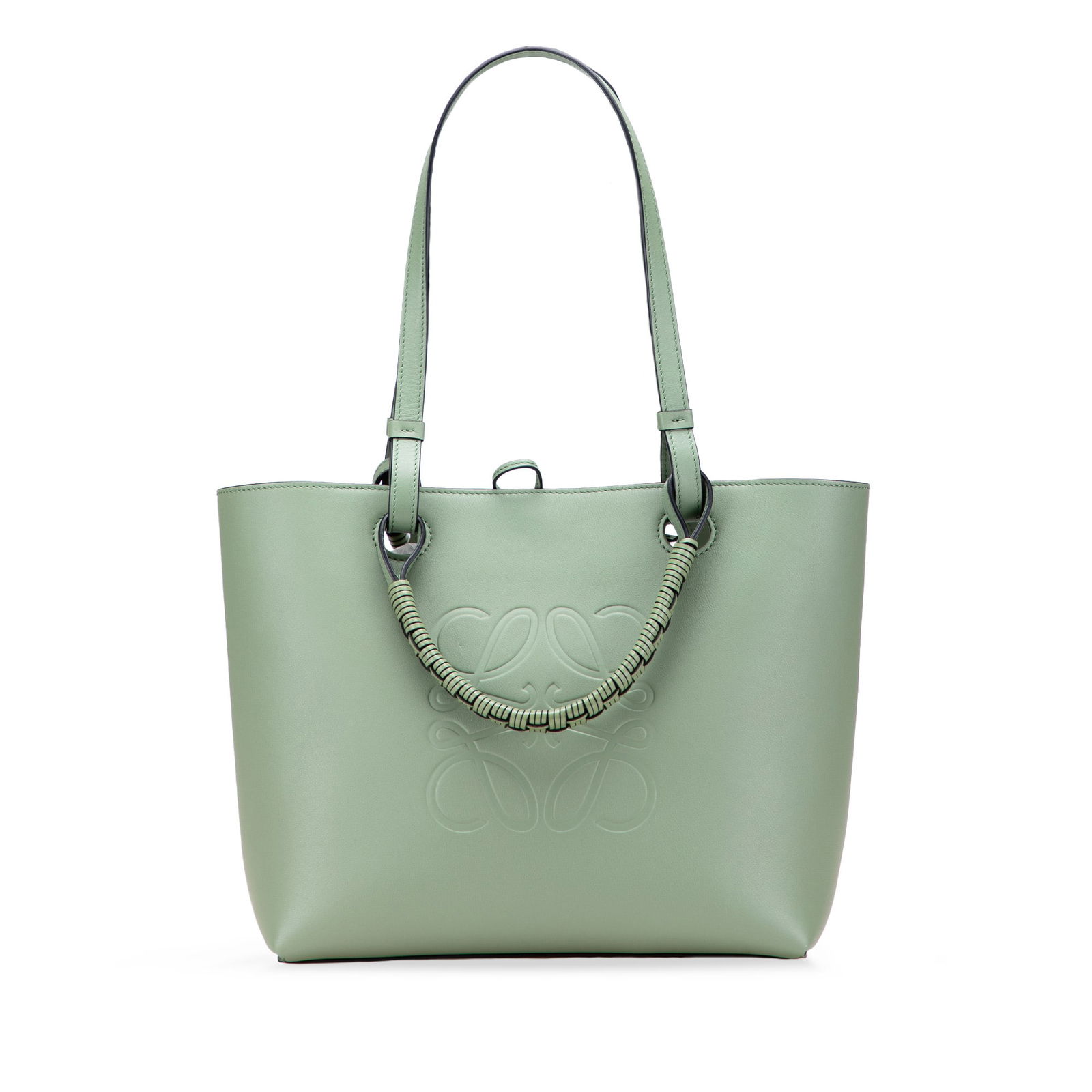 LOEWE Green Smooth Calfskin Anagram Tote Bag (1 of 11)