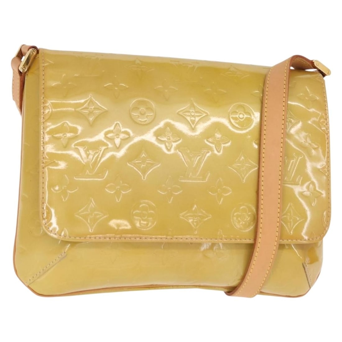 LOUIS VUITTON Monogram Vernis Thompson Street Bag Beige M91301 Auth: LOUIS VUITTON Monogram Vernis Thompson Street Bag Beige M91301 Auth This LOUIS VUITTON Monogram Vernis Thompson Street Bag in Beige is a stylish shoulder bag crafted from high-quality patent leather.
