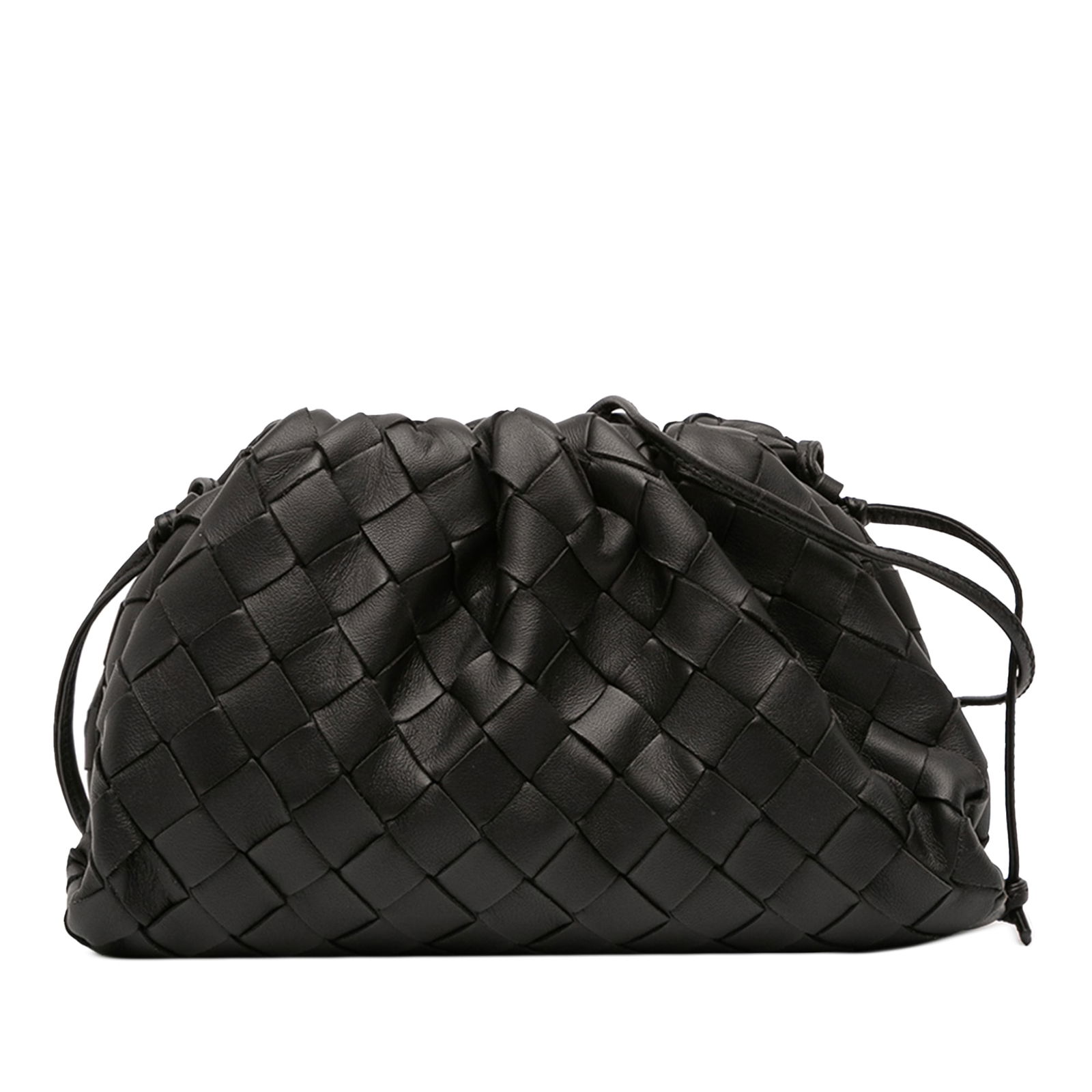 Bottega Veneta Nappa Intrecciato Mini Pouch Crossbody Bag Black Leather (1 of 12)