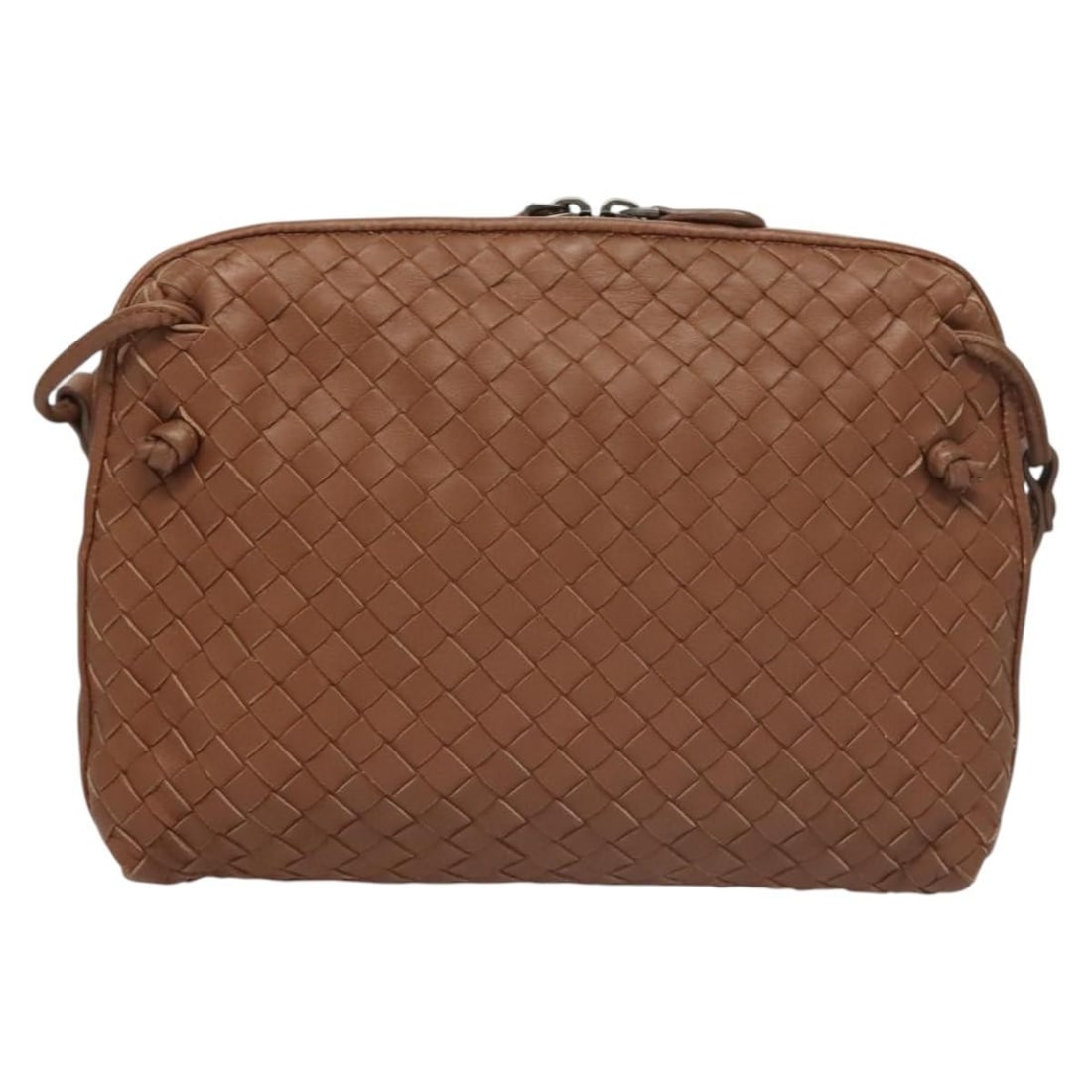Brown Intrecciato Leather Shoulder Bag by Bottega Veneta for Women: Brown Intrecciato Leather Shoulder Bag by Bottega Veneta for Women This Bottega Veneta Intrecciato bag features brown leather with the brand's signature woven design. Designed for women, it offers a s