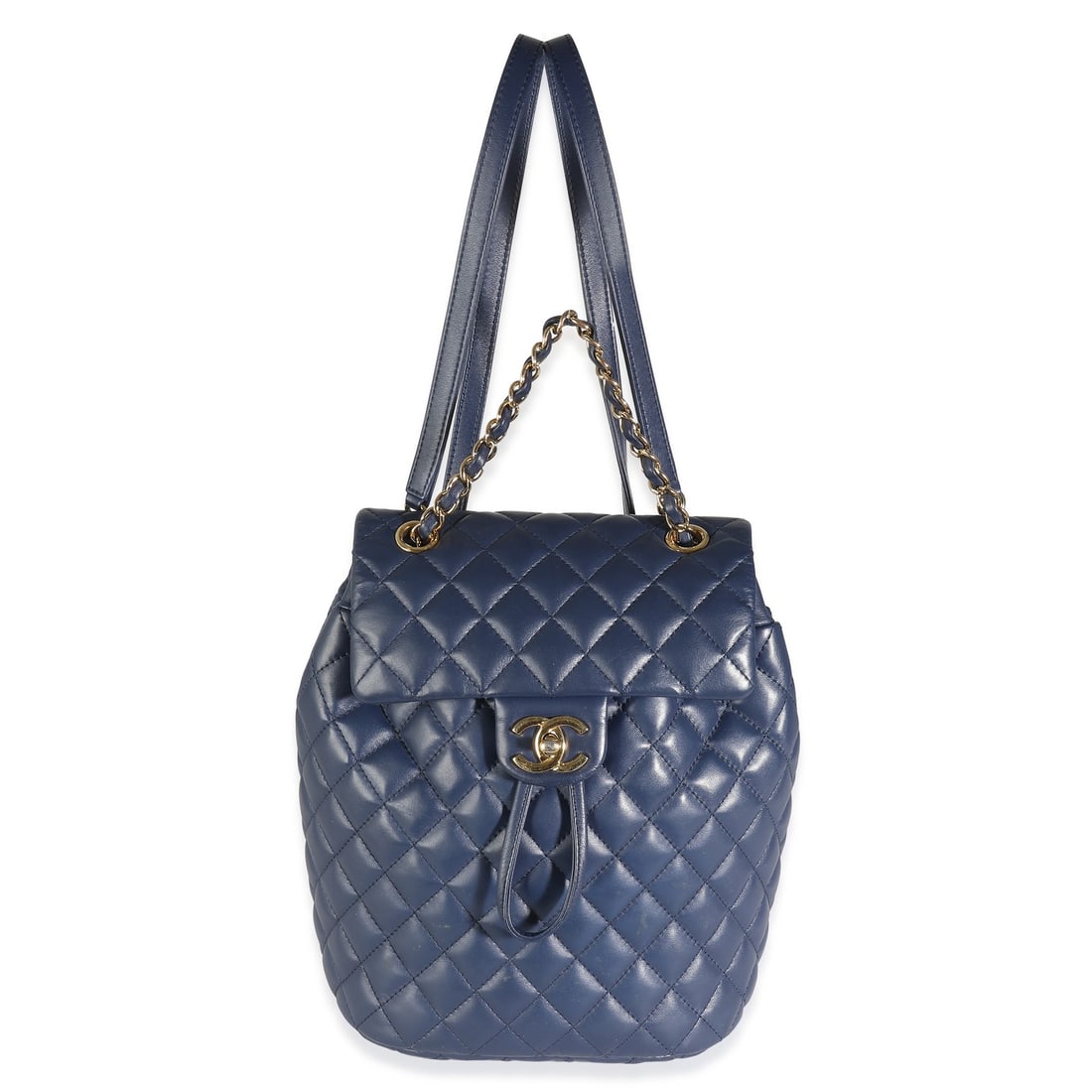 Chanel Small Urban Spirit Backpack Navy Lambskin Gold-Tone Hardware (1 of 8)