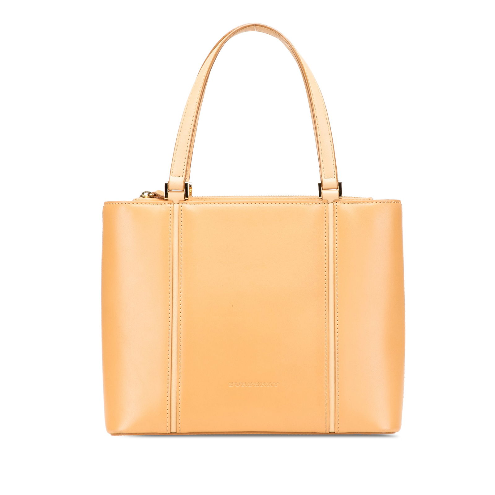 Burberry Brown Leather Tote Bag with Zip Closure (1 of 12)