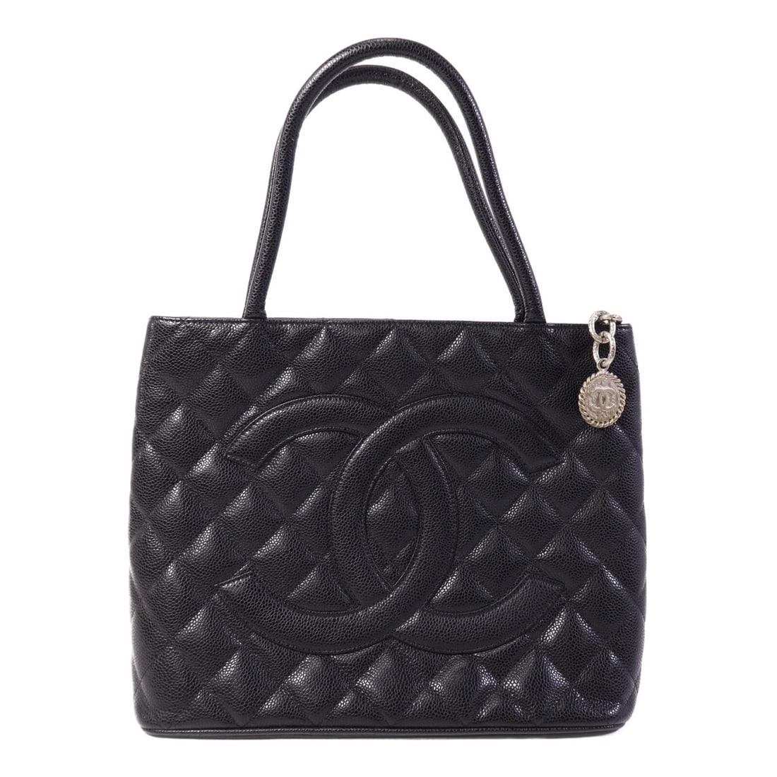 Black Calfskin Medallion Tote by CHANEL with Silver Hardware (1 of 15)