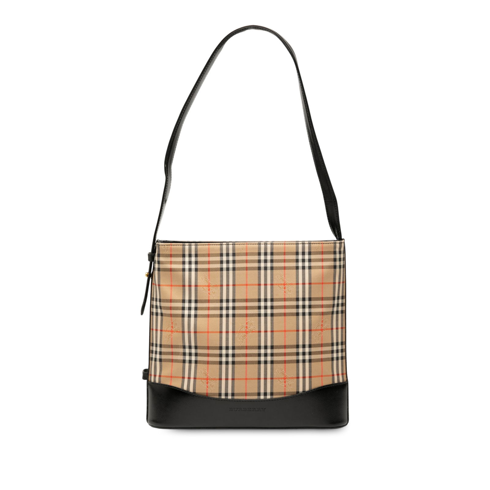 Burberry Shoulder Bag with Haymarket Check Canvas and Leather Trim (1 of 6)