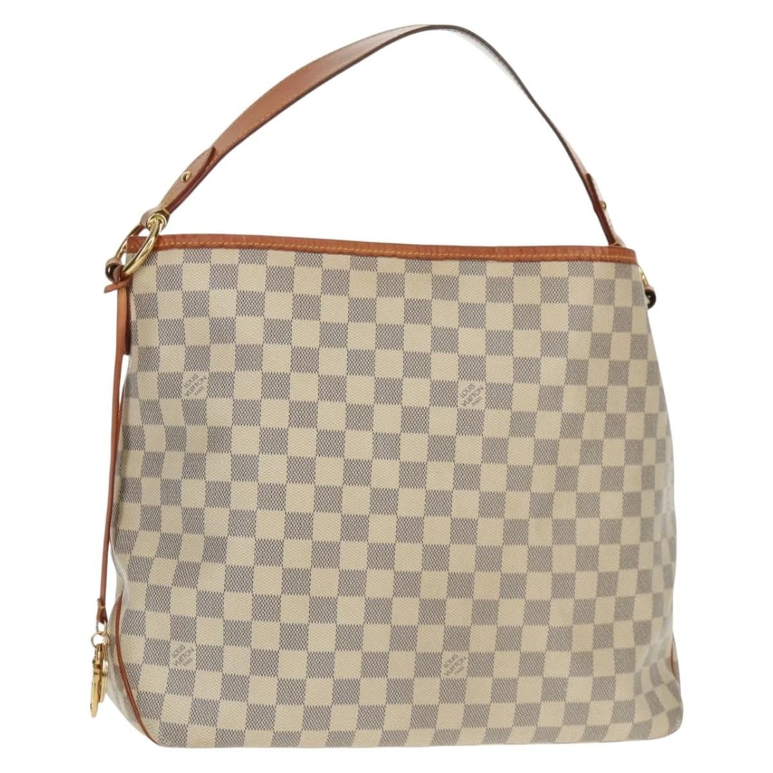 Louis Vuitton Damier Azur Delightful PM Canvas Shoulder Bag N41447 with Dust Bag: Louis Vuitton Damier Azur Delightful PM Canvas Shoulder Bag N41447 with Dust Bag This Louis Vuitton Delightful PM shoulder bag features the iconic Damier Azur canvas exterior and is designed for every