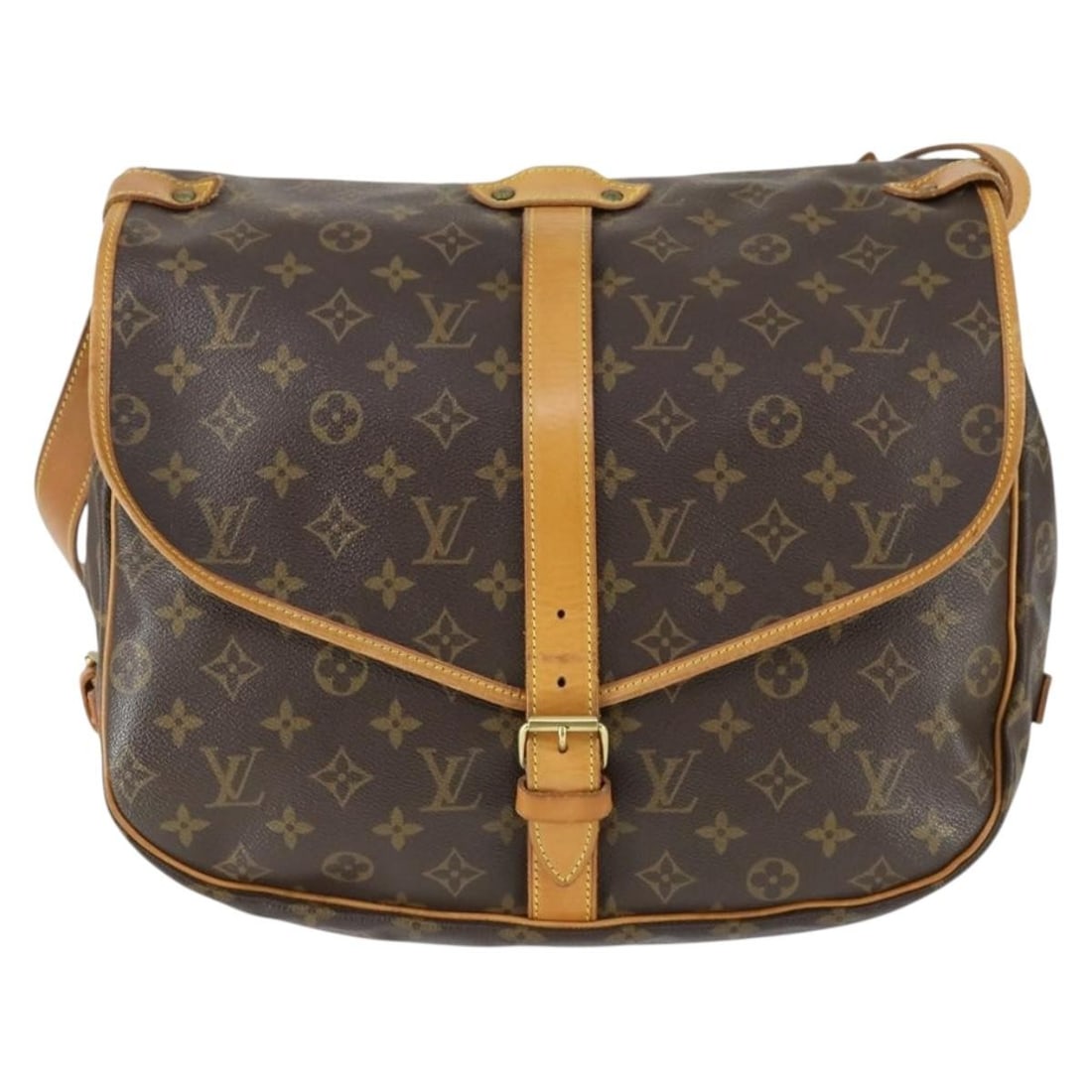 Louis Vuitton Monogram Canvas Saumur Shoulder Bag 35cm: Louis Vuitton Monogram Canvas Saumur Shoulder Bag 35cm The Louis Vuitton Saumur handbag features the iconic monogram canvas in a brown color, designed for women. This handbag originates from France an