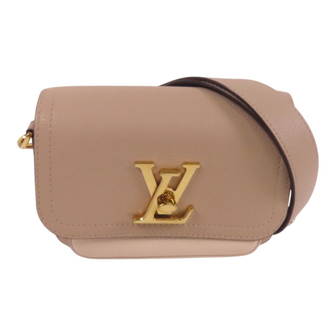 LOUIS VUITTON Lockme Tender Shoulder Bag M58554 Greige Calfskin: LOUIS VUITTON Lockme Tender Shoulder Bag M58554 Greige Calfskin Elevate your style with the LOUIS VUITTON Lockme Tender Shoulder Bag, a chic accessory crafted from premium calfskin leather in a sophis