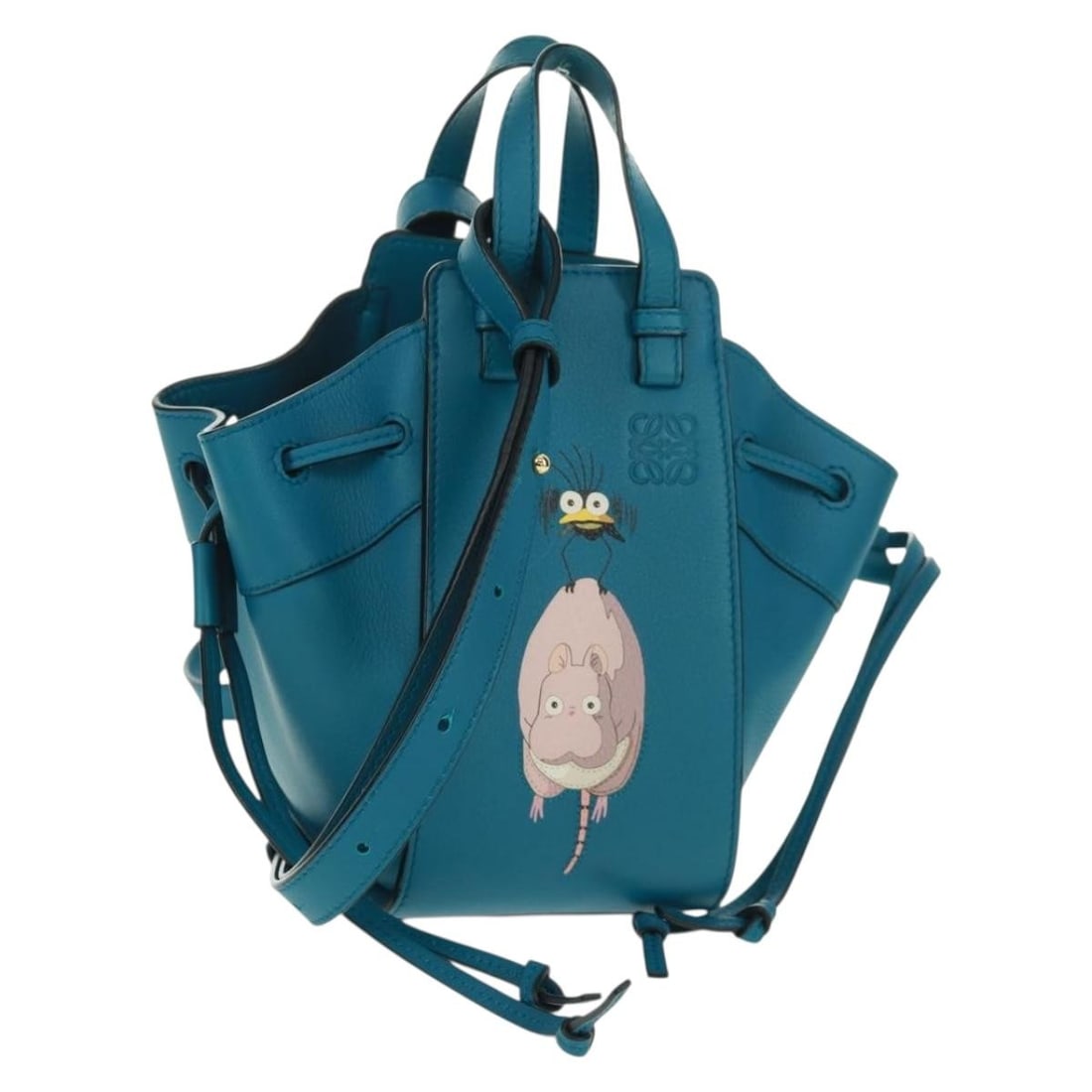 Spirited Away Boh Mouse Yu-Bird Hammock Shoulder Bag by LOEWE x Studio Ghibli: Spirited Away Boh Mouse Yu-Bird Hammock Shoulder Bag by LOEWE x Studio Ghibli This is a LOEWE x Studio Ghibli Spirited Away Boh Mouse & Yu-Bird Hammock shoulder bag. Crafted from leather in blue and g