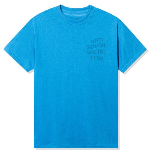 Mind Games Tonal Blue T Shirt by Anti Social Social Club: Mind Games Tonal Blue T Shirt by Anti Social Social Club The Anti Social Social Club Mind Games Tonal Blue Tee features a clean tonal blue design with the signature ASSC branding. Made from 100% premi