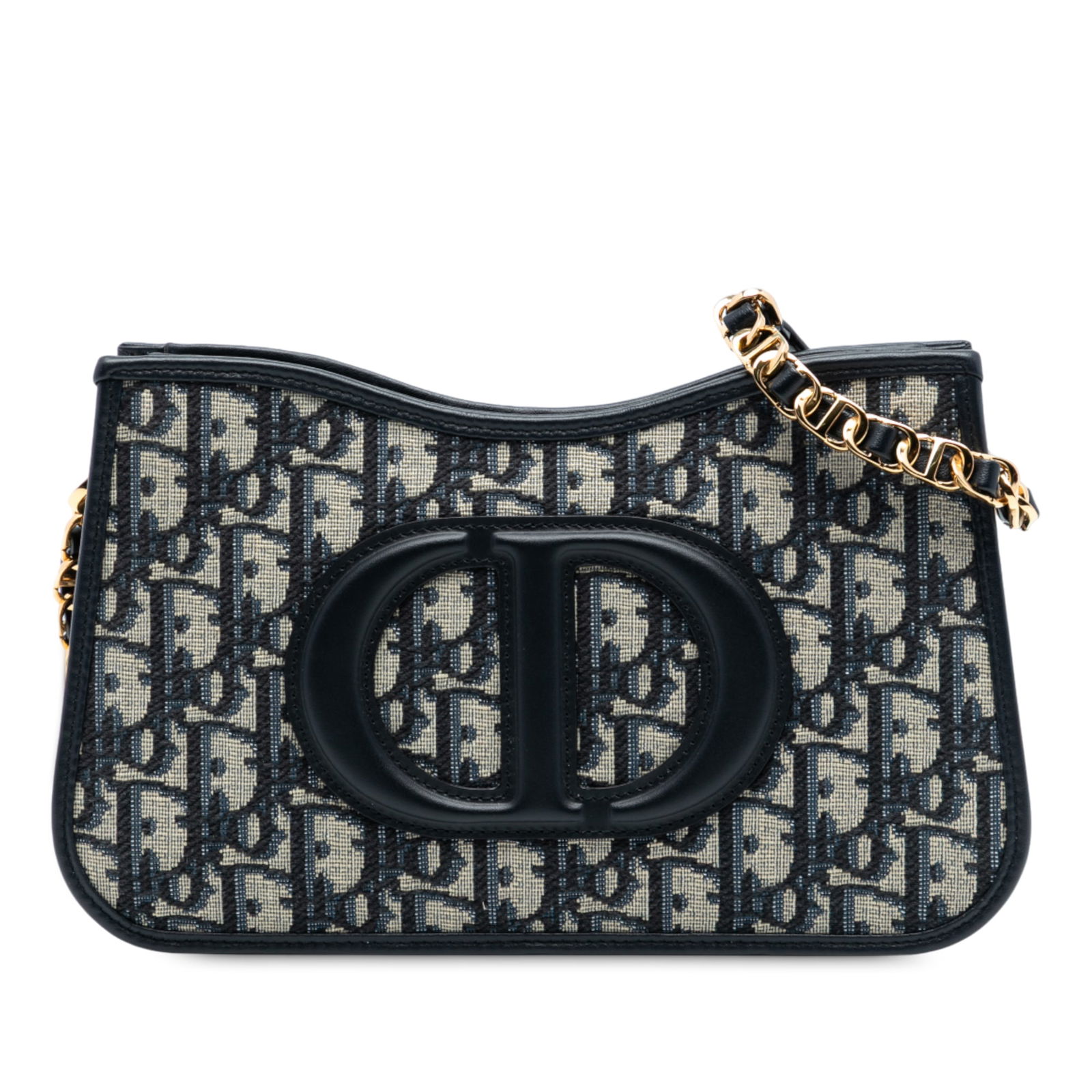 Dior Mini Oblique Canvas Hobo Bag Blue Leather Trim: Dior Mini Oblique Canvas Hobo Bag Blue Leather Trim Elevate your accessory collection with the Dior Mini Oblique Canvas CD Signature Hobo. This stylish shoulder bag showcases a luxurious canvas body c