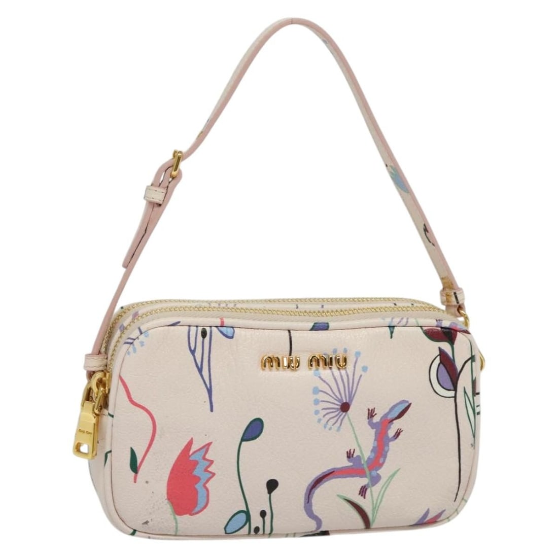Miu Miu Leather Hand Bag Pink Gold Auth 138542 Turkey: Miu Miu Leather Hand Bag Pink Gold Auth 138542 Turkey This Miu Miu hand bag is a stylish accessory made from high-quality leather, featuring a chic pink and gold color combination. With dimensions of