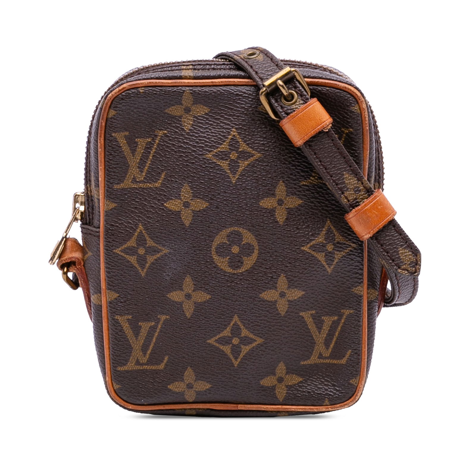 Louis Vuitton Monogram Mini Danube Canvas Shoulder Bag: Louis Vuitton Monogram Mini Danube Canvas Shoulder Bag The Louis Vuitton Monogram Mini Danube is a stylish and practical bag crafted from durable monogram canvas. It features a flat shoulder strap for
