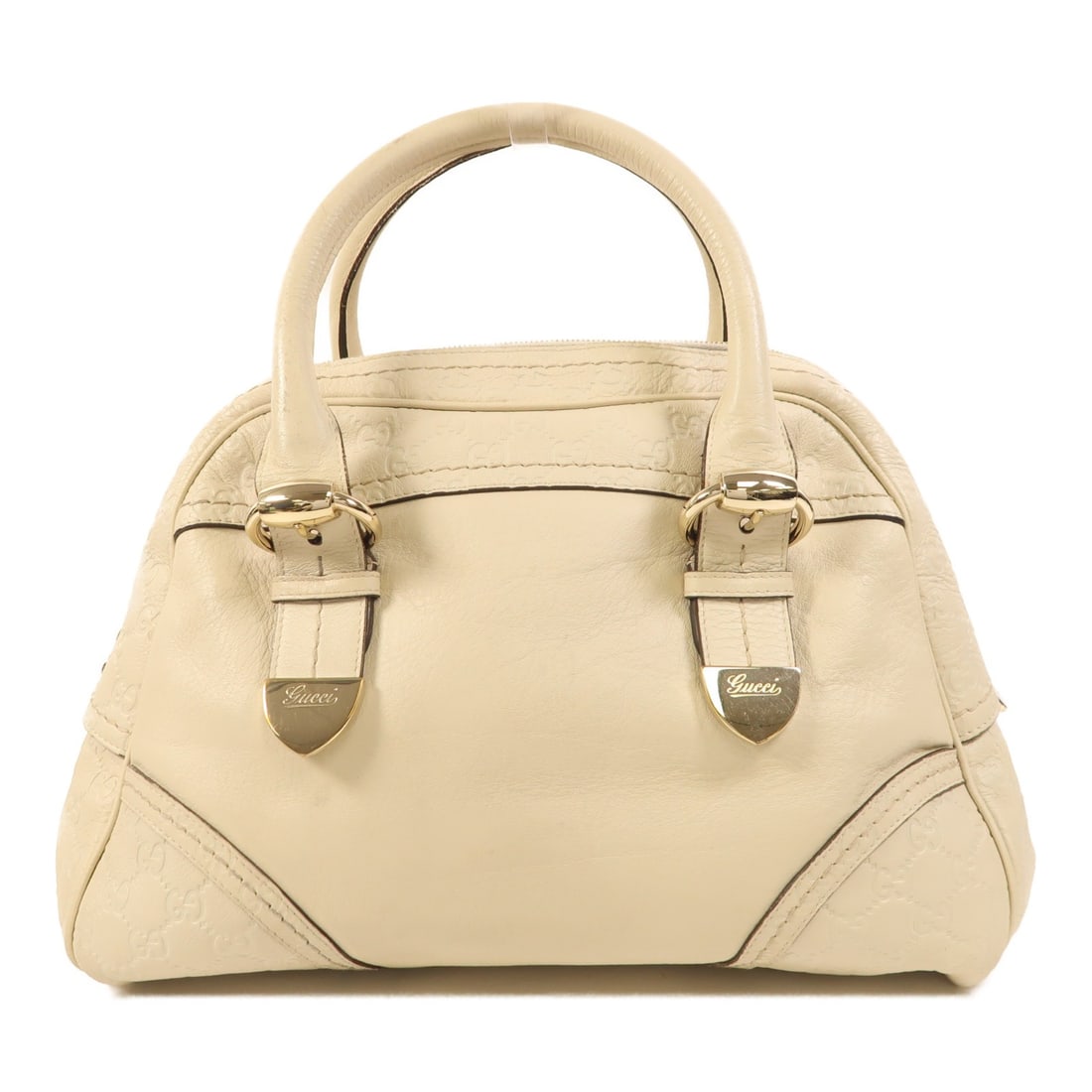 Gucci Calfskin Ivory Handbag with Gold Tone Hardware Model 181507 (1 of 18)