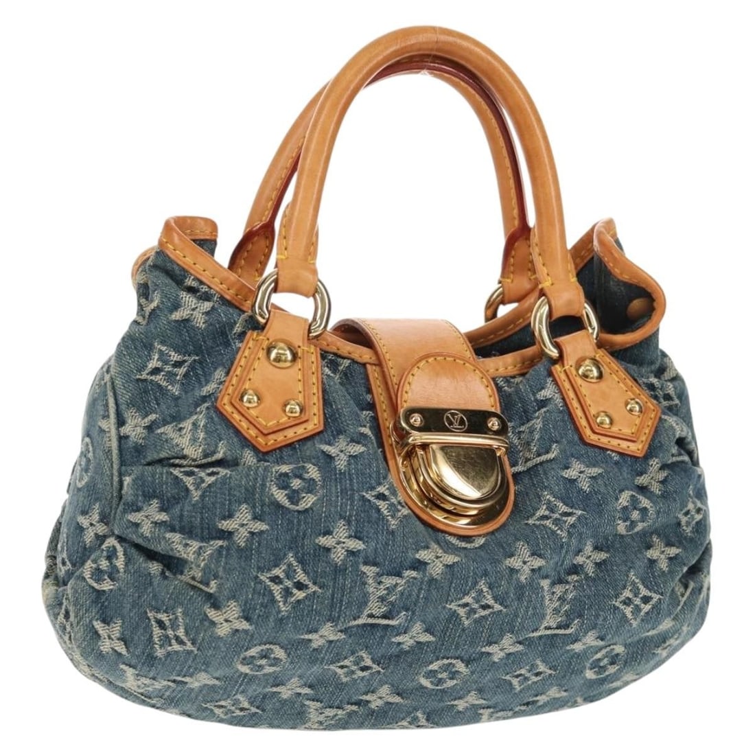 Louis Vuitton Preity Blue Monogram Denim Canvas Handbag M95020 with Dust Bag (1 of 18)