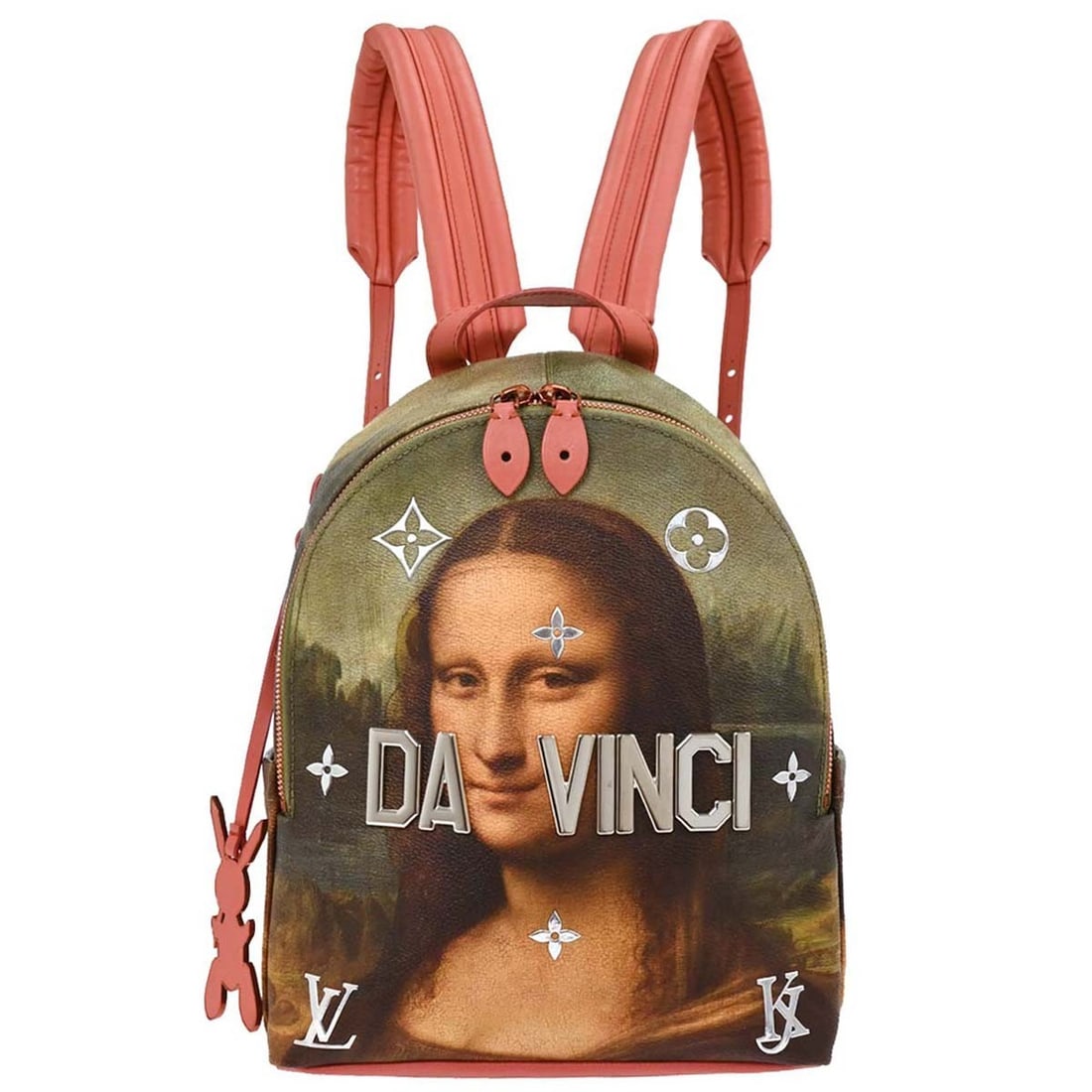 Jeff Koons Da Vinci Print Palm Springs Backpack by Louis Vuitton Limited Edition: Jeff Koons Da Vinci Print Palm Springs Backpack by Louis Vuitton Limited Edition This is a Louis Vuitton Palm Springs Backpack Limited Edition featuring the Jeff Koons Da Vinci print. Crafted from mul