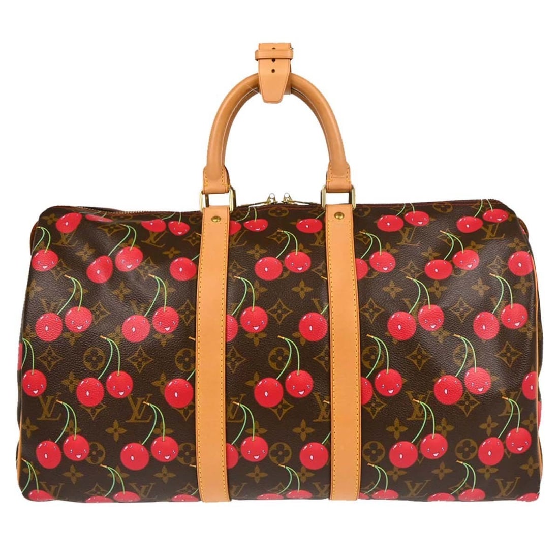 Louis Vuitton Monogram Keepall 45 Duffle Handbag M95011 Vintage Travel Bag: Louis Vuitton Monogram Keepall 45 Duffle Handbag M95011 Vintage Travel Bag Discover the elegance and practicality of the Louis Vuitton Monogram Cherry Keepall 45 Duffle Handbag, an iconic travel compa
