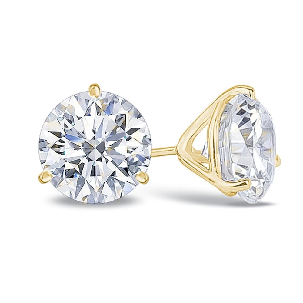 14K Yellow Gold Lab Grown Diamond 4 Ct.Tw. IGI Certified VS F+ Martini Stud Earrings (Available in: 14K Yellow Gold Lab Grown Diamond 4 Ct.Tw. IGI Certified VS F+ Martini Stud Earrings (Available in 2ct to 4ct) Crafted for connoisseurs, these earrings feature 4 Ct.Tw. of IGI-certified lab-grown diam