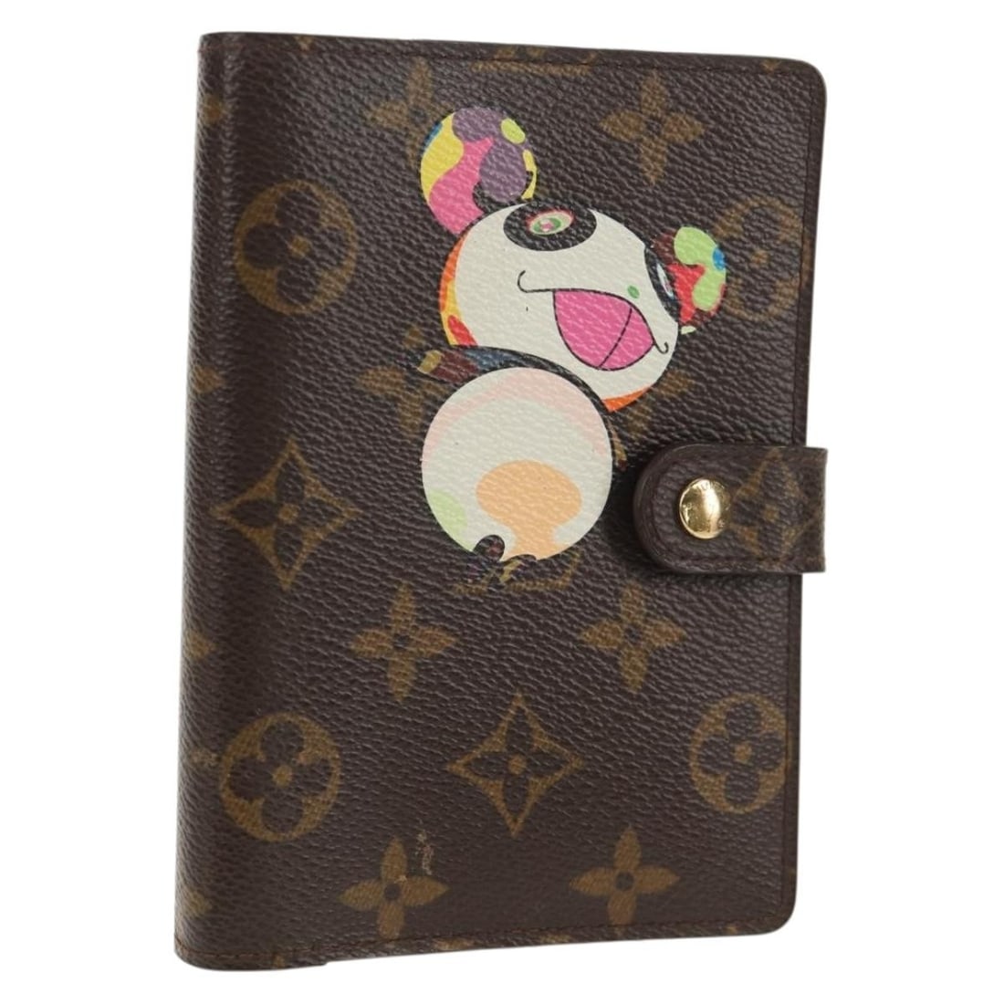 Louis Vuitton Monogram Canvas Panda Agenda Cover Brown: Louis Vuitton Monogram Canvas Panda Agenda Cover Brown This Louis Vuitton Agenda Cover features the iconic Monogram canvas in brown, designed for women. The cover shows very good condition with minor