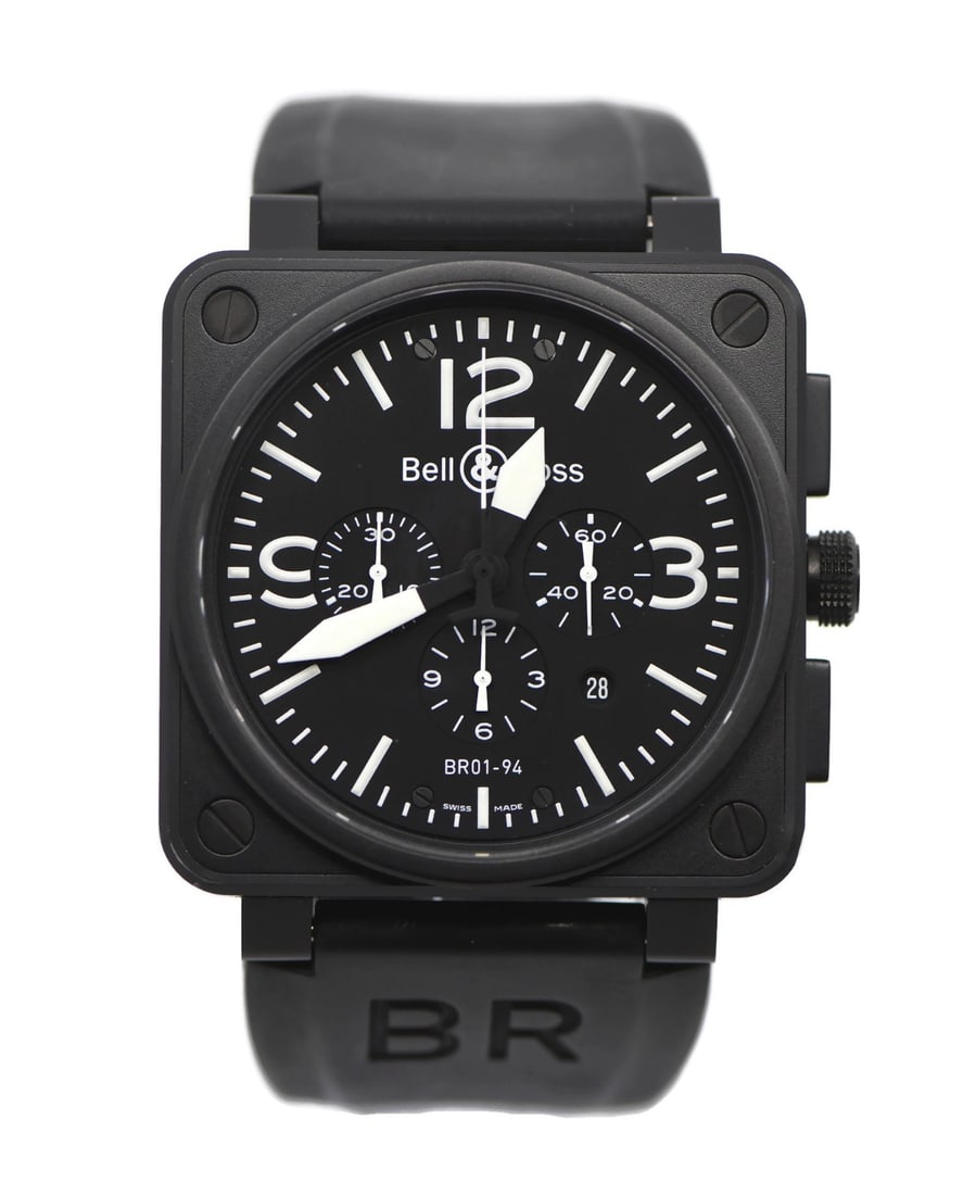Bell & Ross BR0194S Aviation Chronograph Stainless Steel Automatic Watch with Box (1 of 5)