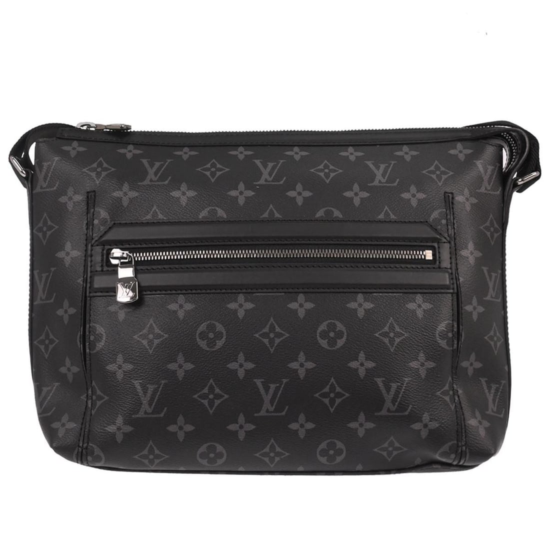 Louis Vuitton Odyssey Messenger PM Black Monogram Eclipse Shoulder Bag: Louis Vuitton Odyssey Messenger PM Black Monogram Eclipse Shoulder Bag The Louis Vuitton Odyssey Messenger PM is a medium-sized shoulder bag crafted from Monogram Eclipse canvas leather with a black e