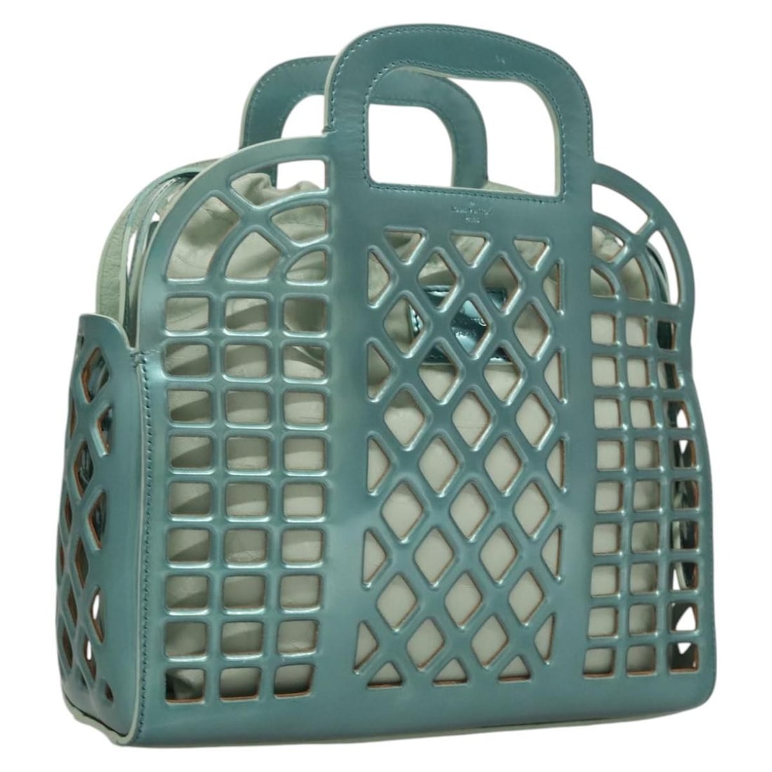 Louis Vuitton Metallic Leather Jelly Bag 25cm x 20cm x 9cm: Louis Vuitton Metallic Leather Jelly Bag 25cm x 20cm x 9cm This Louis Vuitton Jelly Handbag is crafted from metallic leather and designed for women. The bag exhibits signs of use, including rubbing on