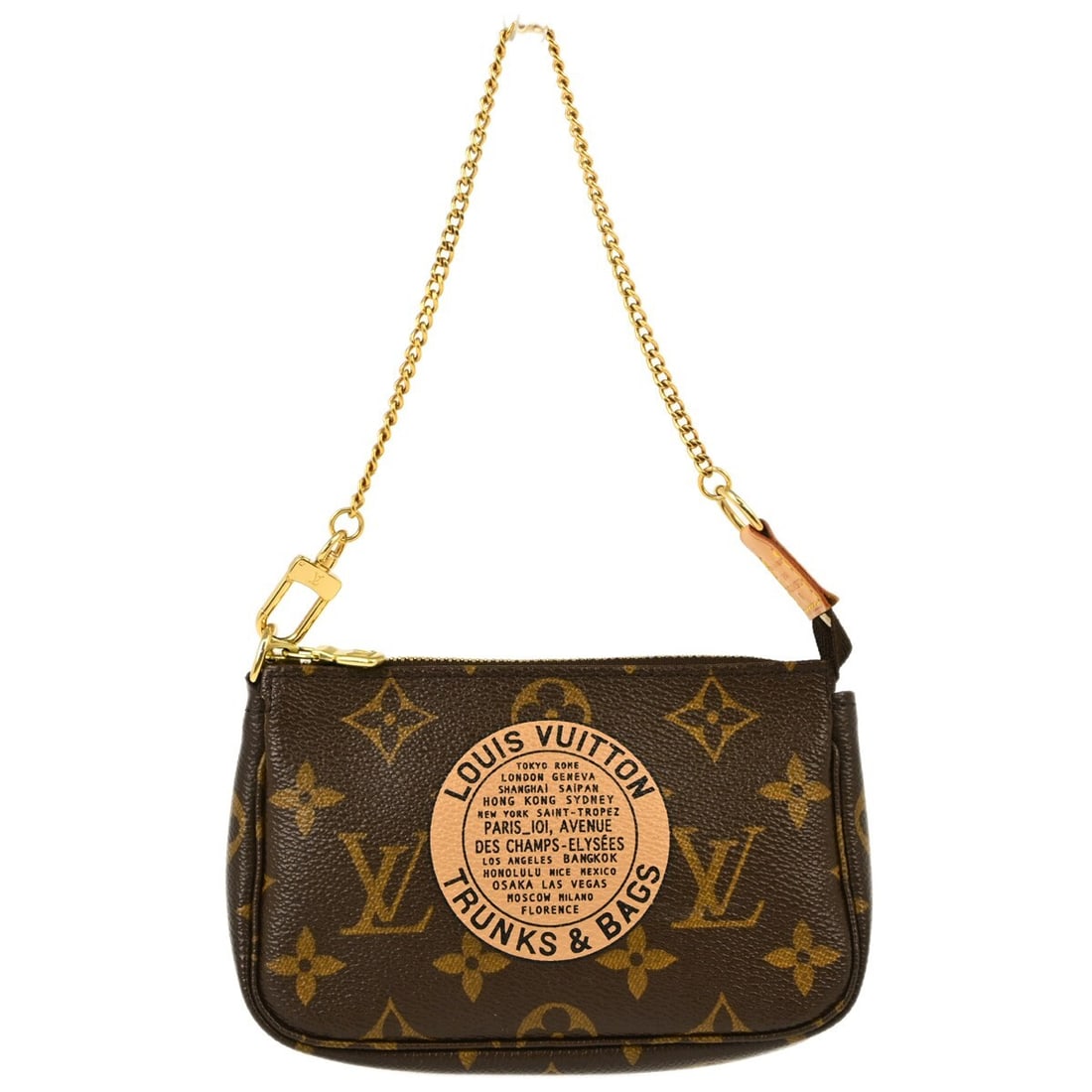 Louis Vuitton Monogram Mini Pochette Accessoires Handbag M60153 Brown Canvas: Louis Vuitton Monogram Mini Pochette Accessoires Handbag M60153 Brown Canvas The Louis Vuitton Monogram Mini Pochette Accessoires Handbag is a chic and versatile accessory perfect for casual occasions