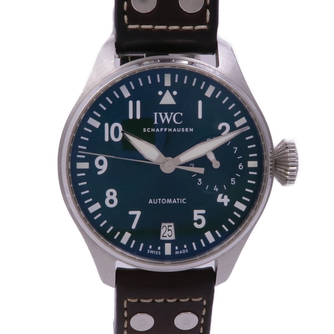 IWC Big Pilot IW501015 Automatic Stainless Steel Green Wristwatch: IWC Big Pilot IW501015 Automatic Stainless Steel Green Wristwatch Discover the IWC Big Pilot IW501015, a premium automatic wristwatch that combines style with functionality. This stunning timepiece fe