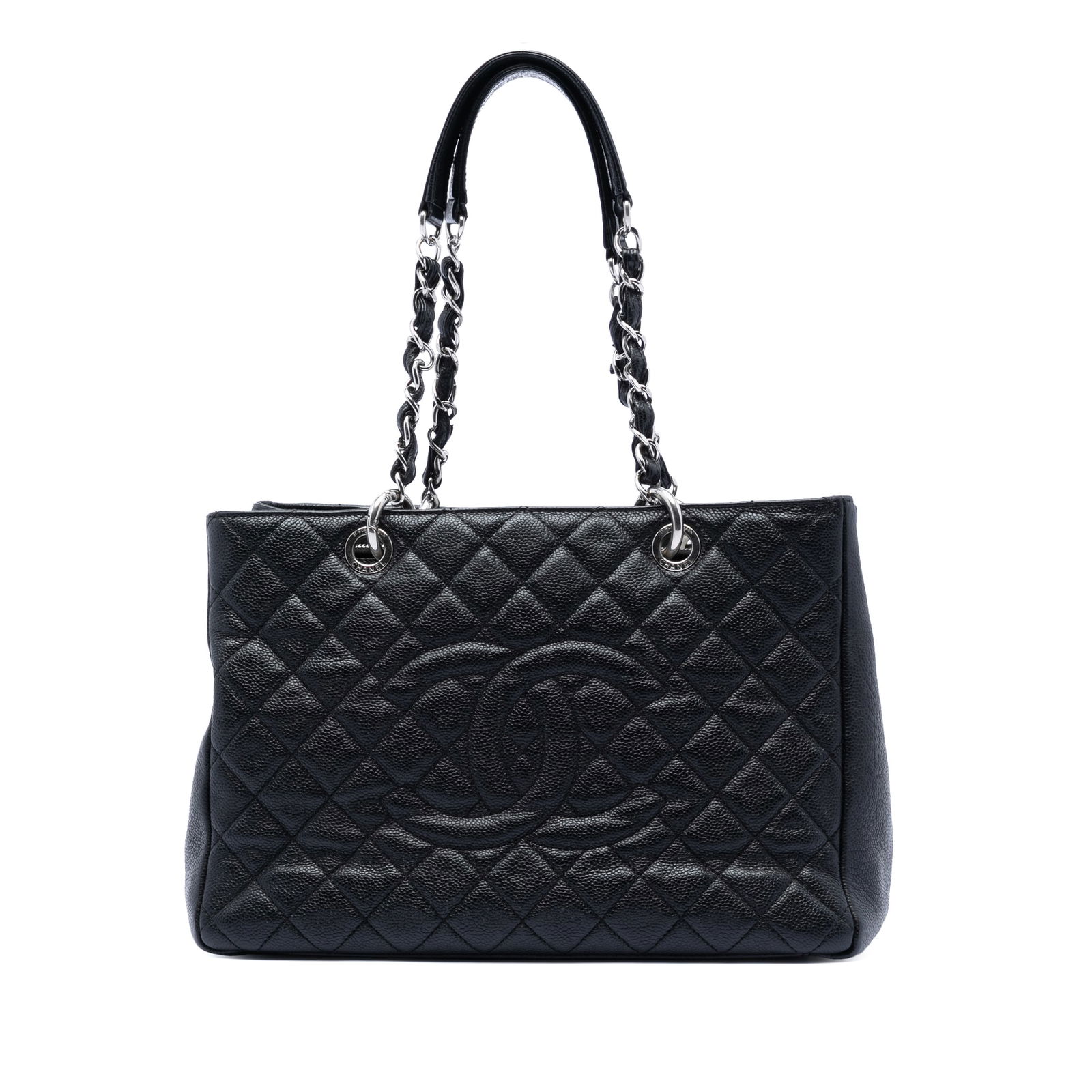 Black Quilted Caviar Leather Grand Shopping Tote by Chanel (1 of 7)