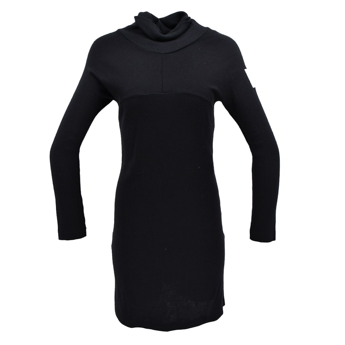 Chanel Sport Line Turtleneck Cashmere Dress Black Size 36: Chanel Sport Line Turtleneck Cashmere Dress Black Size 36 Elevate your casual wardrobe with this stunning Chanel Sport Line Dress. Crafted from luxurious cashmere, this long-sleeve t-shirt dress in cl