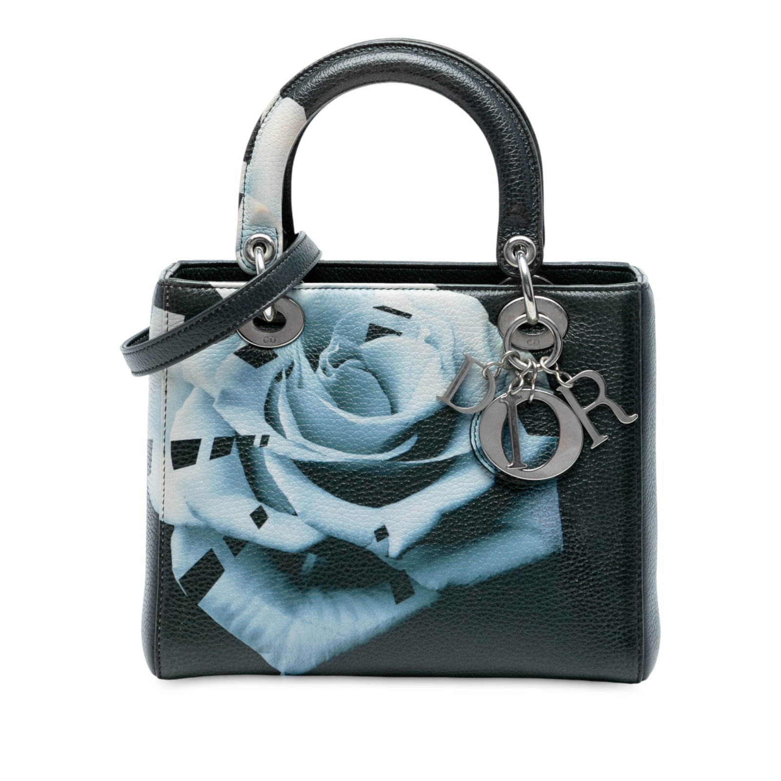 Dior Medium Floral Print Deerskin Lady Dior Bag Green: Dior Medium Floral Print Deerskin Lady Dior Bag Green The Medium Deerskin Floral Print Lady Dior bag showcases a luxurious deerskin body adorned with a beautiful floral print. This stylish piece featu