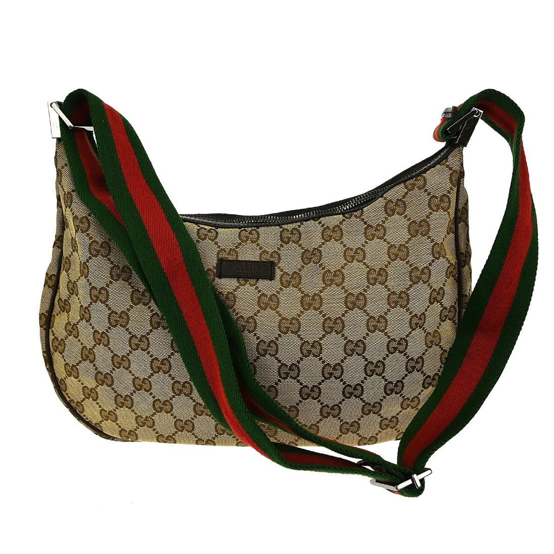 Gucci GG Medium Beige Canvas Leather Vintage Shoulder Bag 122790 001998 (1 of 7)