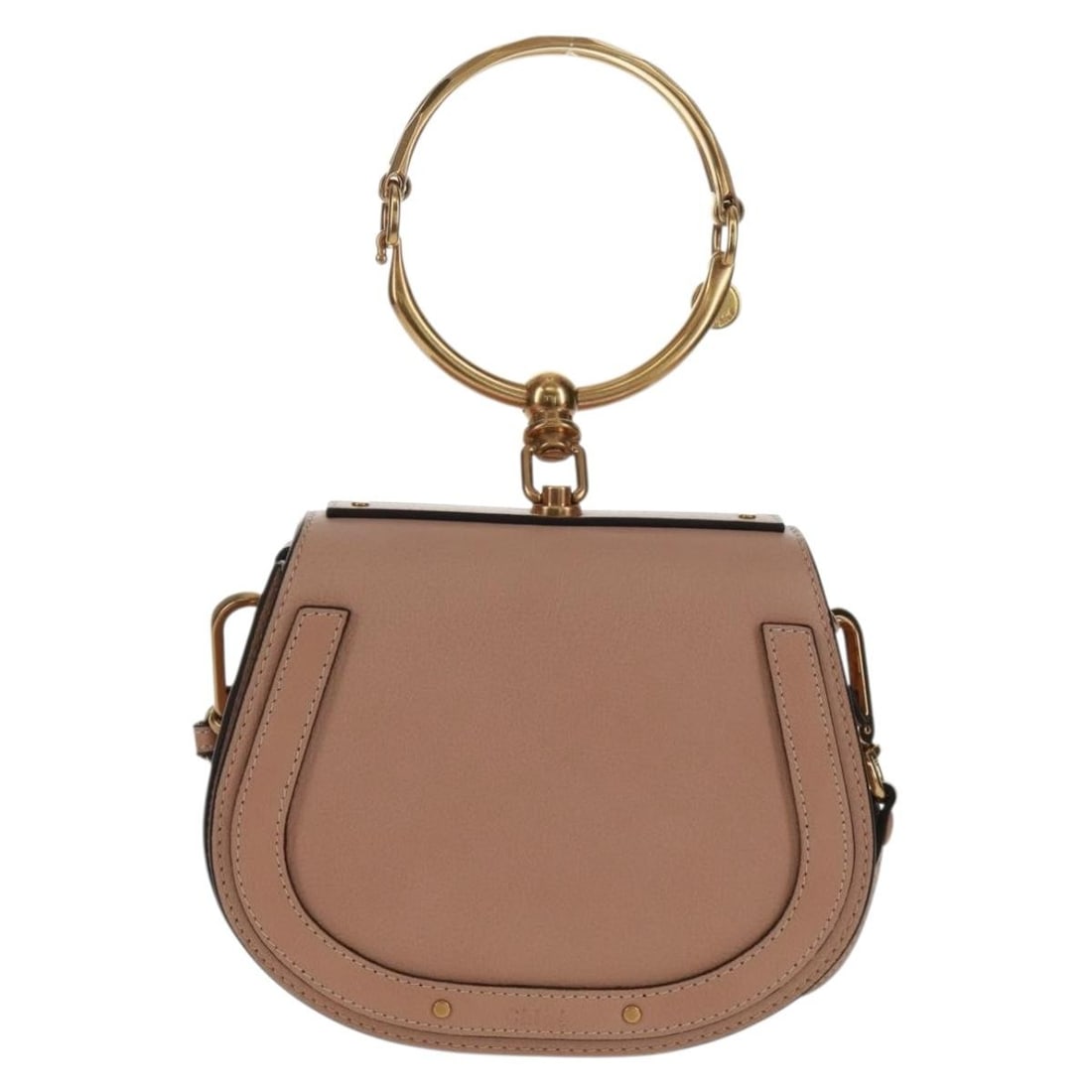 Pink Leather Crossbody Nile Bag by Chloe 18cm x 15cm x 7cm: Pink Leather Crossbody Nile Bag by Chloe 18cm x 15cm x 7cm The Chloe Nile Crossbody Bag crafted in pink leather offers a compact and stylish design for women. Featuring an adjustable shoulder strap, t