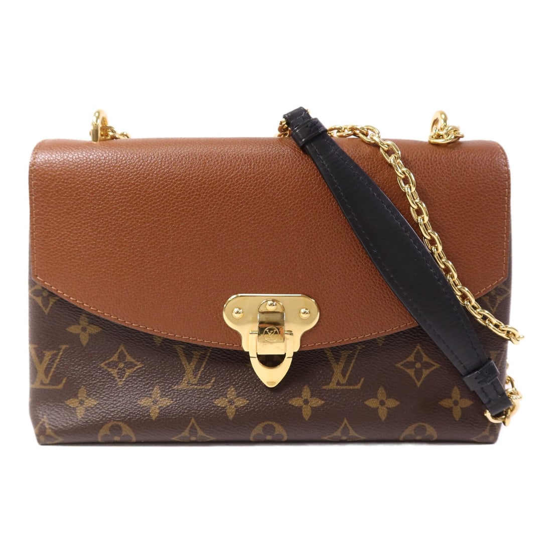Saint Placide Monogram Brown Shoulder Bag by Louis Vuitton M43486: Saint Placide Monogram Brown Shoulder Bag by Louis Vuitton M43486 This Louis Vuitton Saint Placide shoulder bag features the classic Monogram design in brown PVC coated canvas. It is crafted with gold
