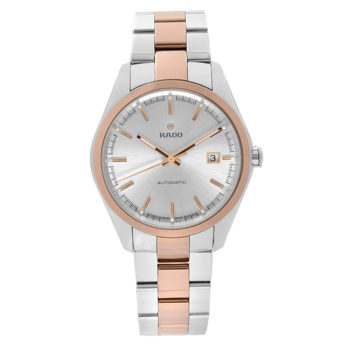 Rado Hyperchrome Automatic 40mm Rose Gold Stainless Steel Mens Watch R32980102: Rado Hyperchrome Automatic 40mm Rose Gold Stainless Steel Mens Watch R32980102 Introducing the Rado Hyperchrome Automatic Mens Watch, a remarkable blend of luxury and functionality. This stunning time