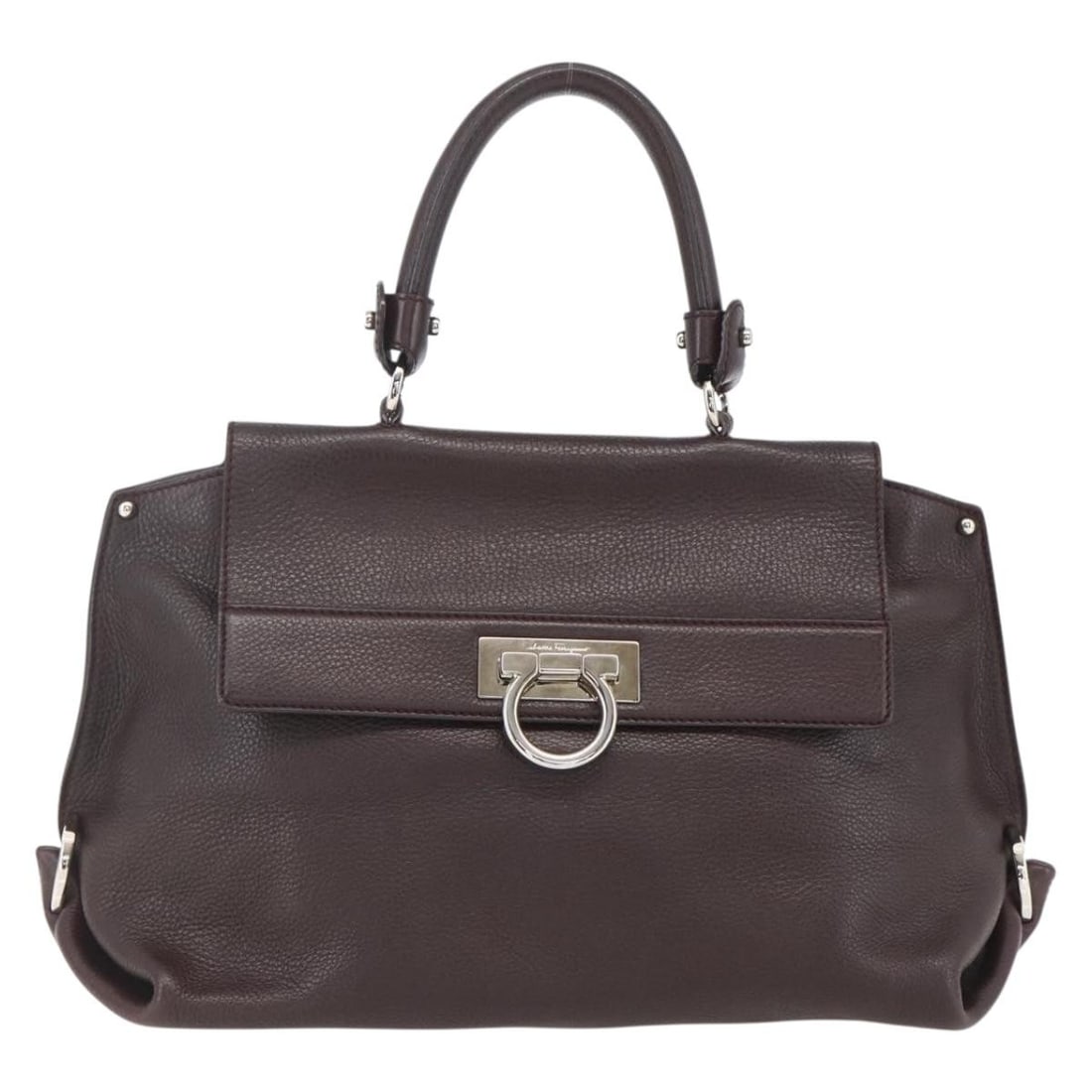 Brown Leather Sofia Satchel by Salvatore Ferragamo 40cm x 18cm x 14cm (1 of 18)
