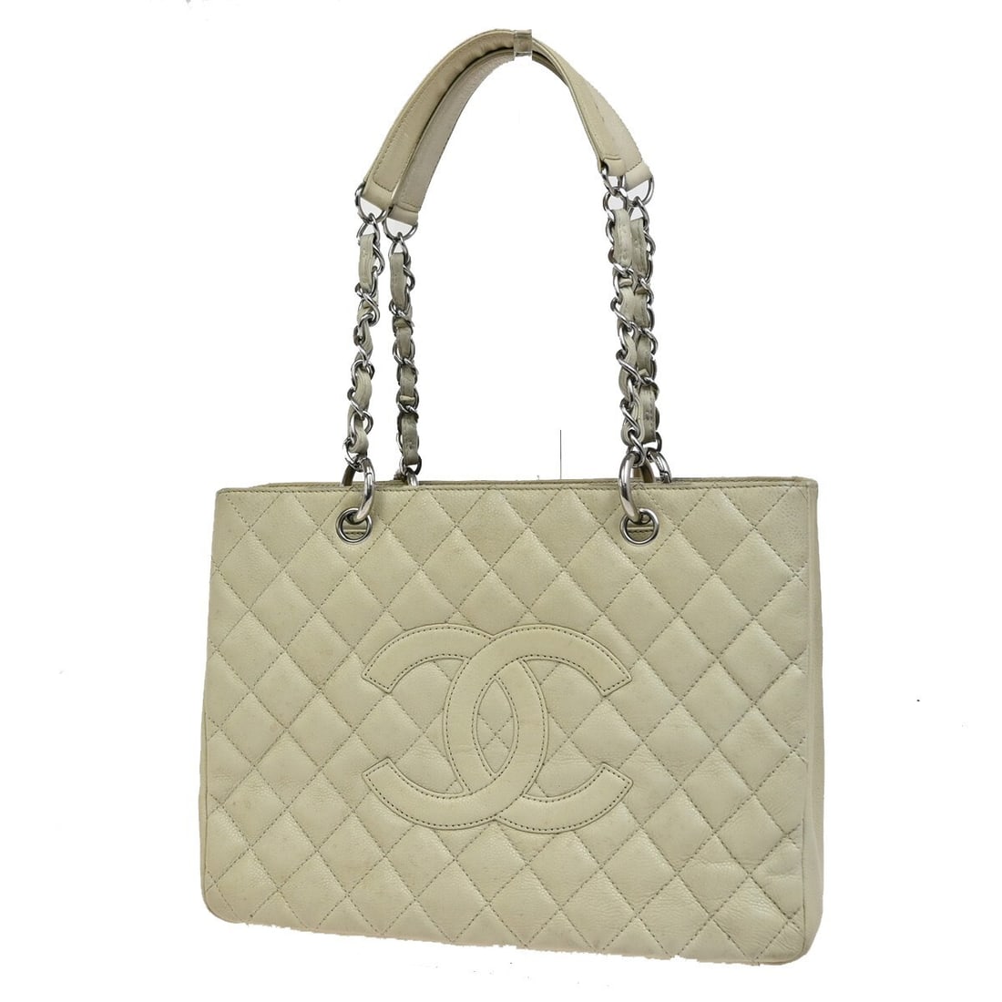 Beige Leather Chanel Grand Shopping Tote 34cm by 24cm by 13cm (1 of 18)