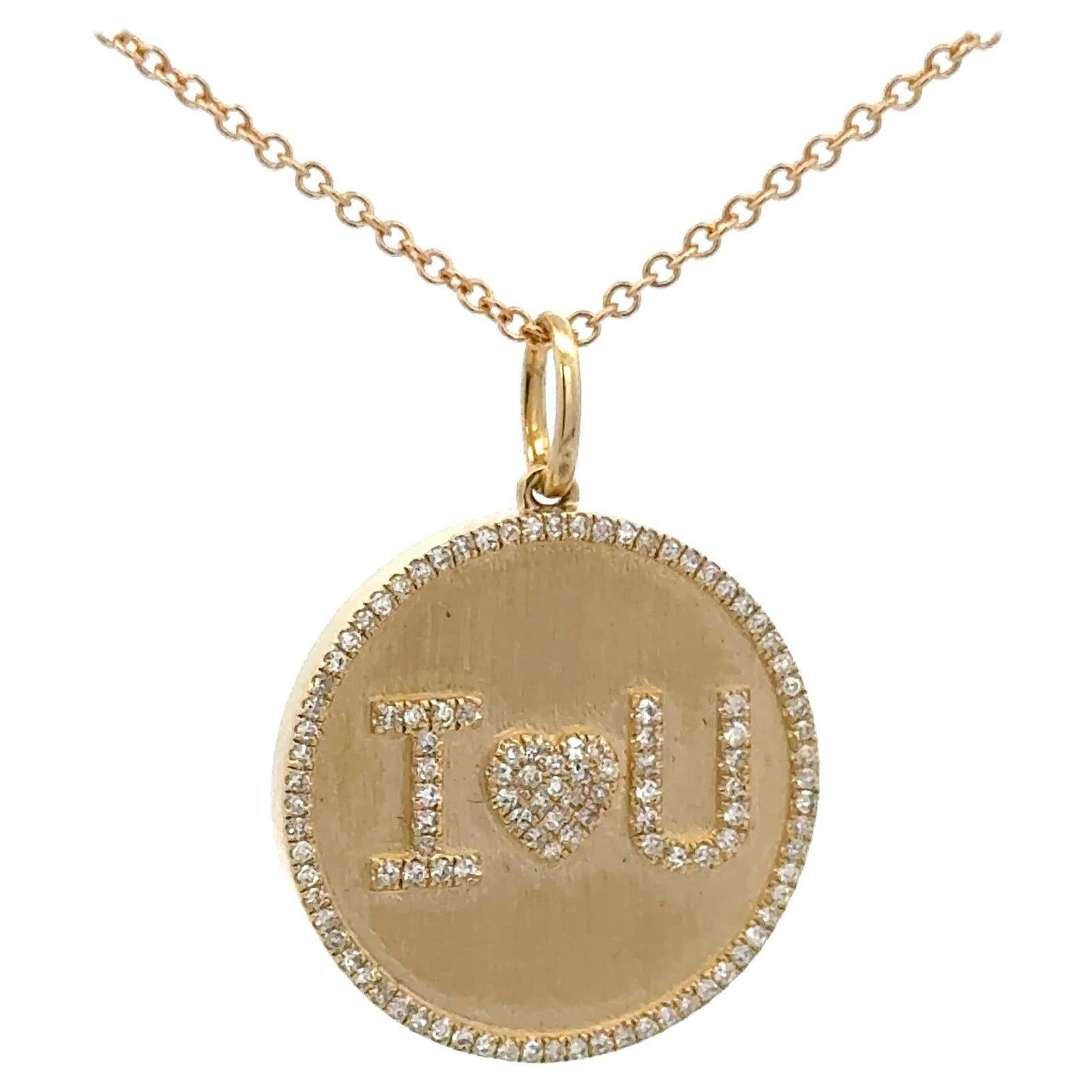 Harbor Diamonds I LOVE YOU Charm Pendant 14K Yellow Gold 0.27 ct Diamonds: Harbor Diamonds I LOVE YOU Charm Pendant 14K Yellow Gold 0.27 ct Diamonds This exquisite charm pendant is crafted from 14K yellow gold, featuring a contemporary design that elegantly expresses the