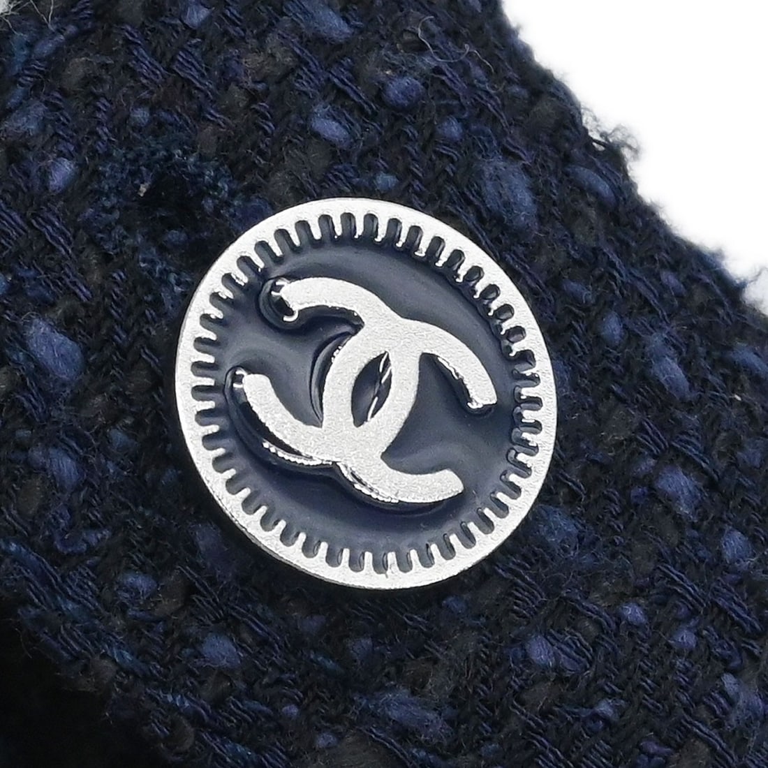 Navy Tweed Sleeveless Jumpsuit Pant Suit by Chanel Size 38 - 4