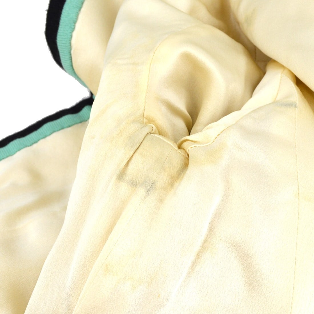 Chanel Off-White Black Fur Jacket Coat with Silk Lining - 7