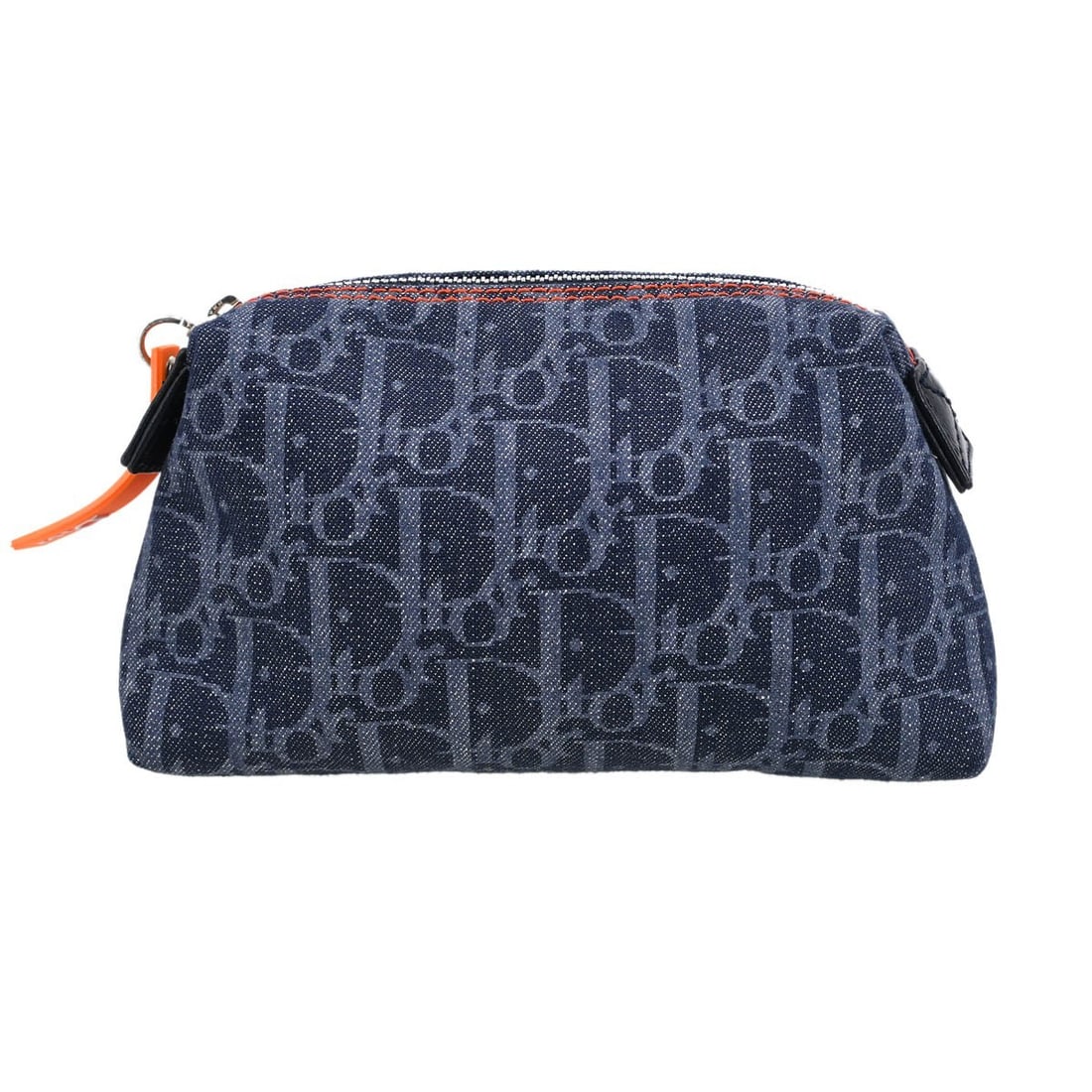 Christian Dior Navy Trotter Canvas Pouch Bag CM1006 Clutch: Christian Dior Navy Trotter Canvas Pouch Bag CM1006 Clutch This Christian Dior Navy Canvas Flight Trotter Cosmetic Pouch Bag is a stylish and practical accessory for casual occasions. Featuring a chic